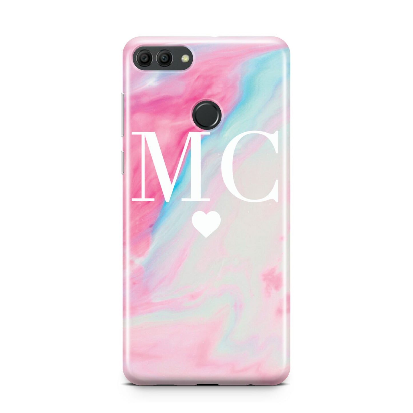 Personalised Pastel Marble Initials Huawei Y9 2018