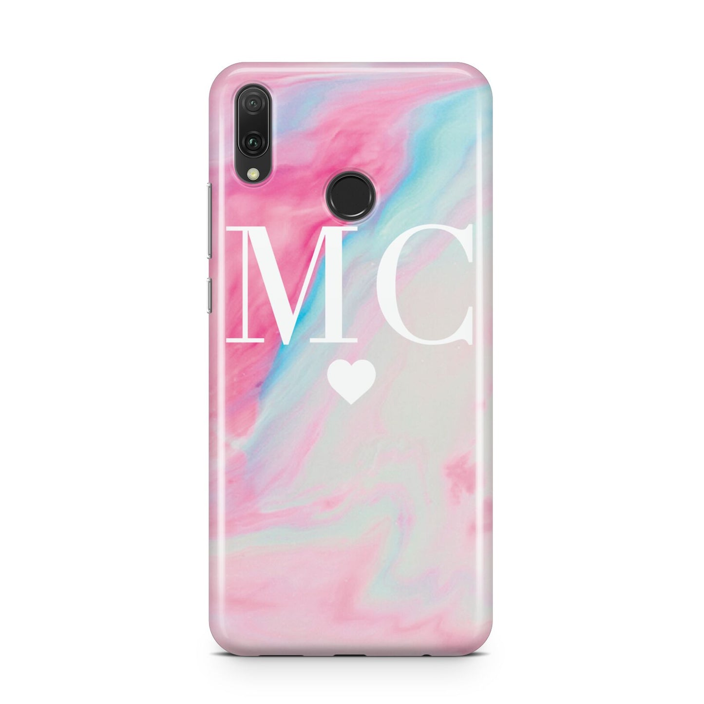 Personalised Pastel Marble Initials Huawei Y9 2019