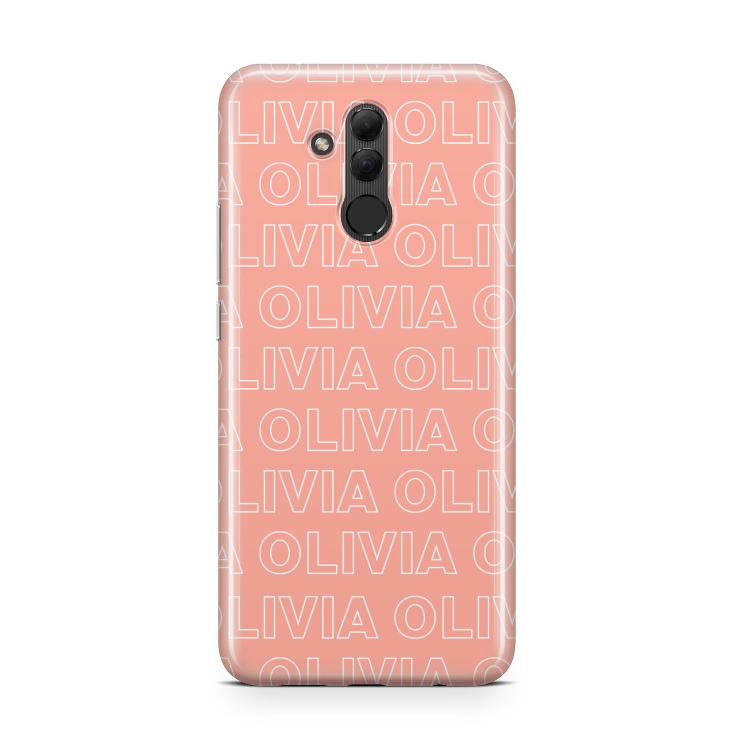 Personalised Peach Name Huawei Mate 20 Lite