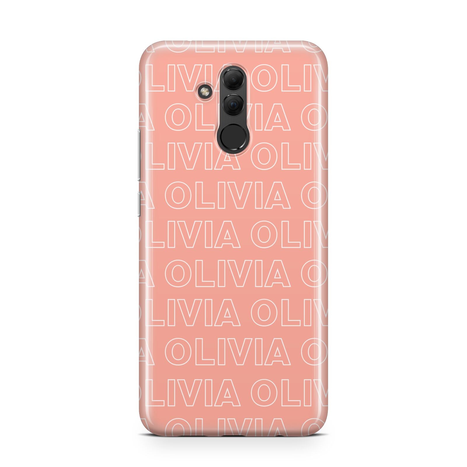 Personalised Peach Name Huawei Mate 20 Lite