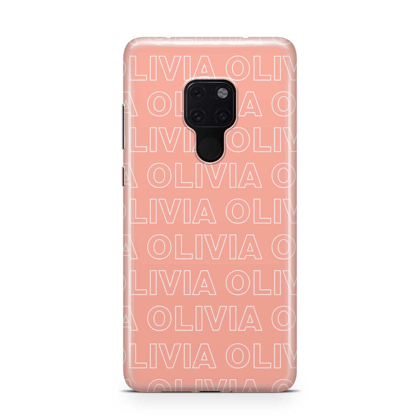 Personalised Peach Name Huawei Mate 20 Phone Case