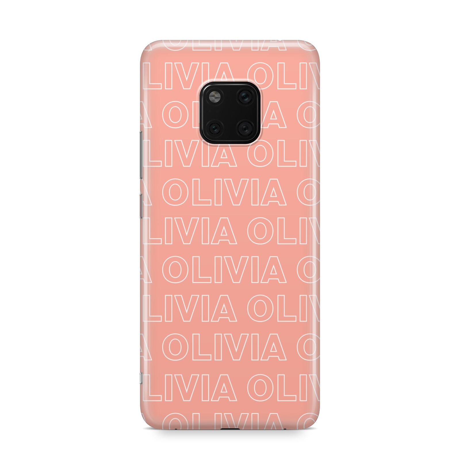 Personalised Peach Name Huawei Mate 20 Pro Phone Case