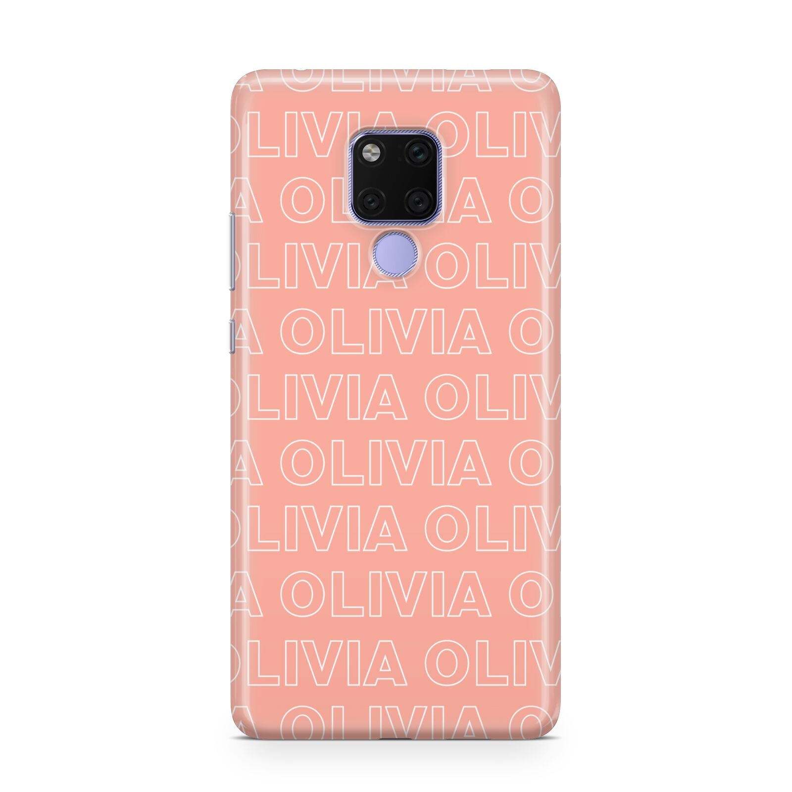 Personalised Peach Name Huawei Mate 20X Phone Case