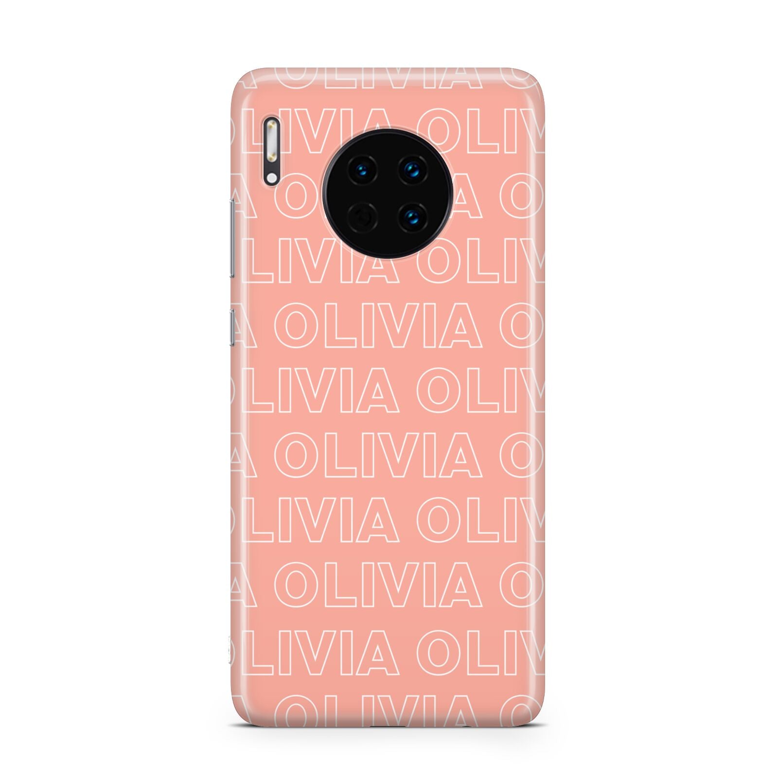 Personalised Peach Name Huawei Mate 30