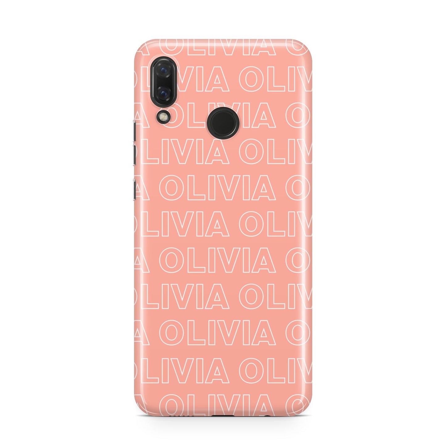 Personalised Peach Name Huawei Nova 3 Phone Case