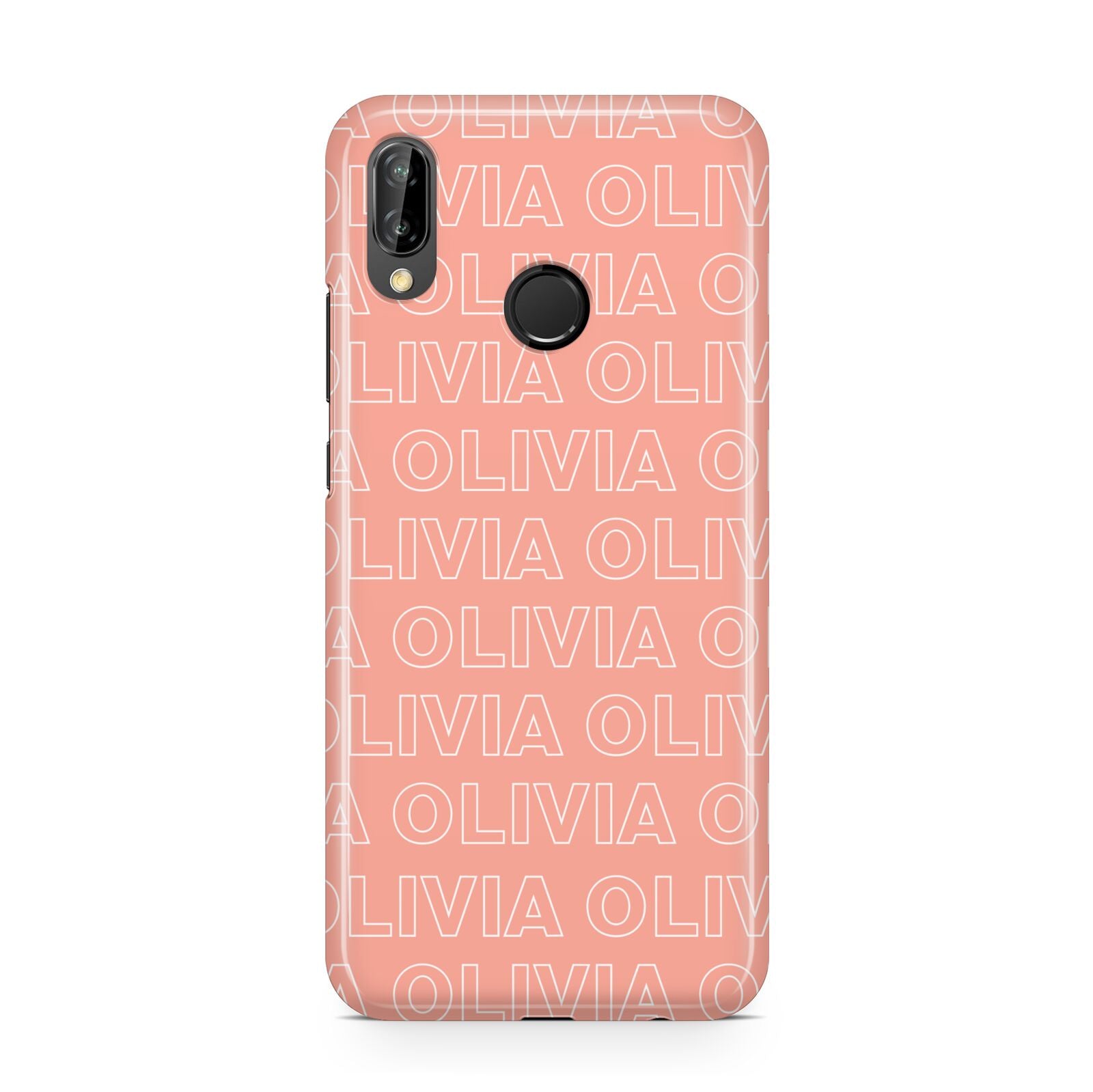 Personalised Peach Name Huawei P20 Lite Phone Case