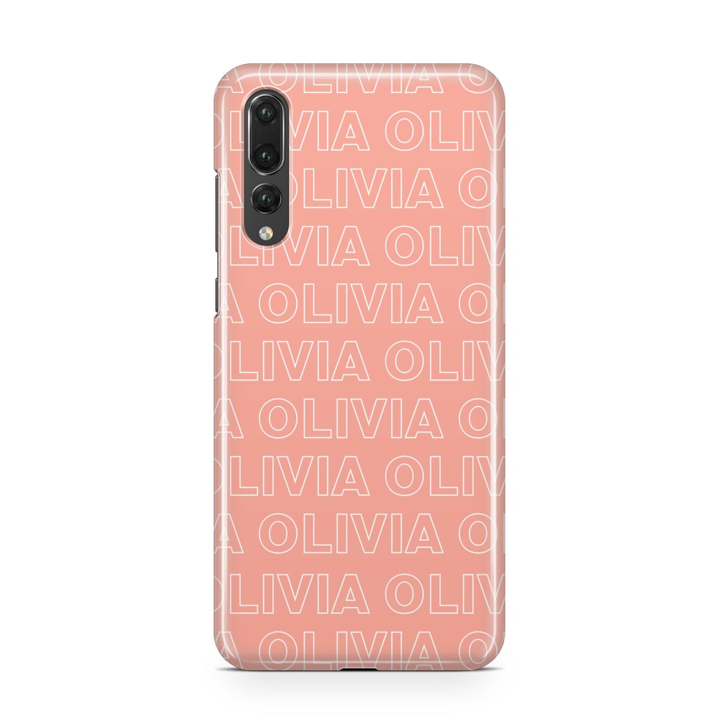 Personalised Peach Name Huawei P20 Pro Phone Case