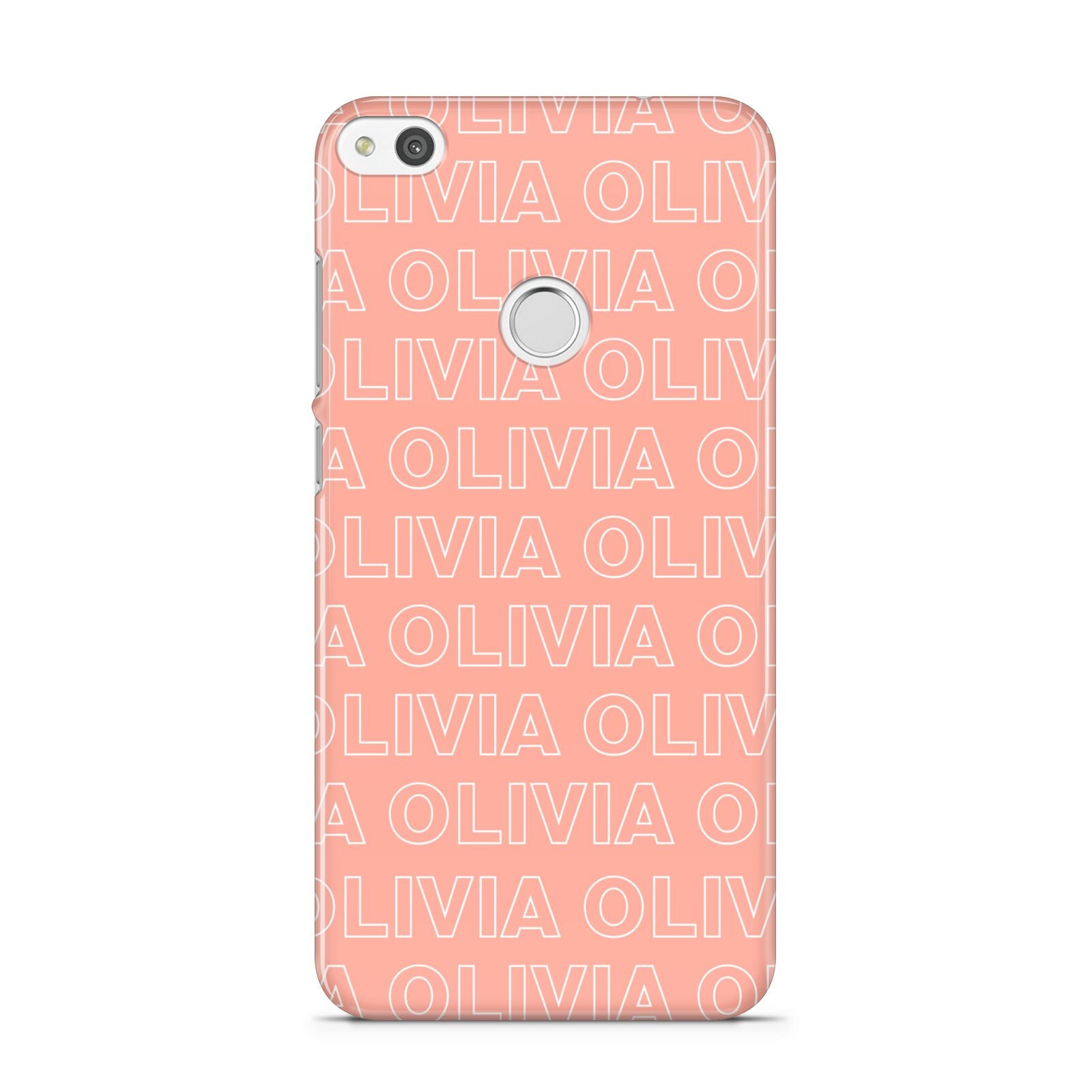 Personalised Peach Name Huawei P8 Lite Case