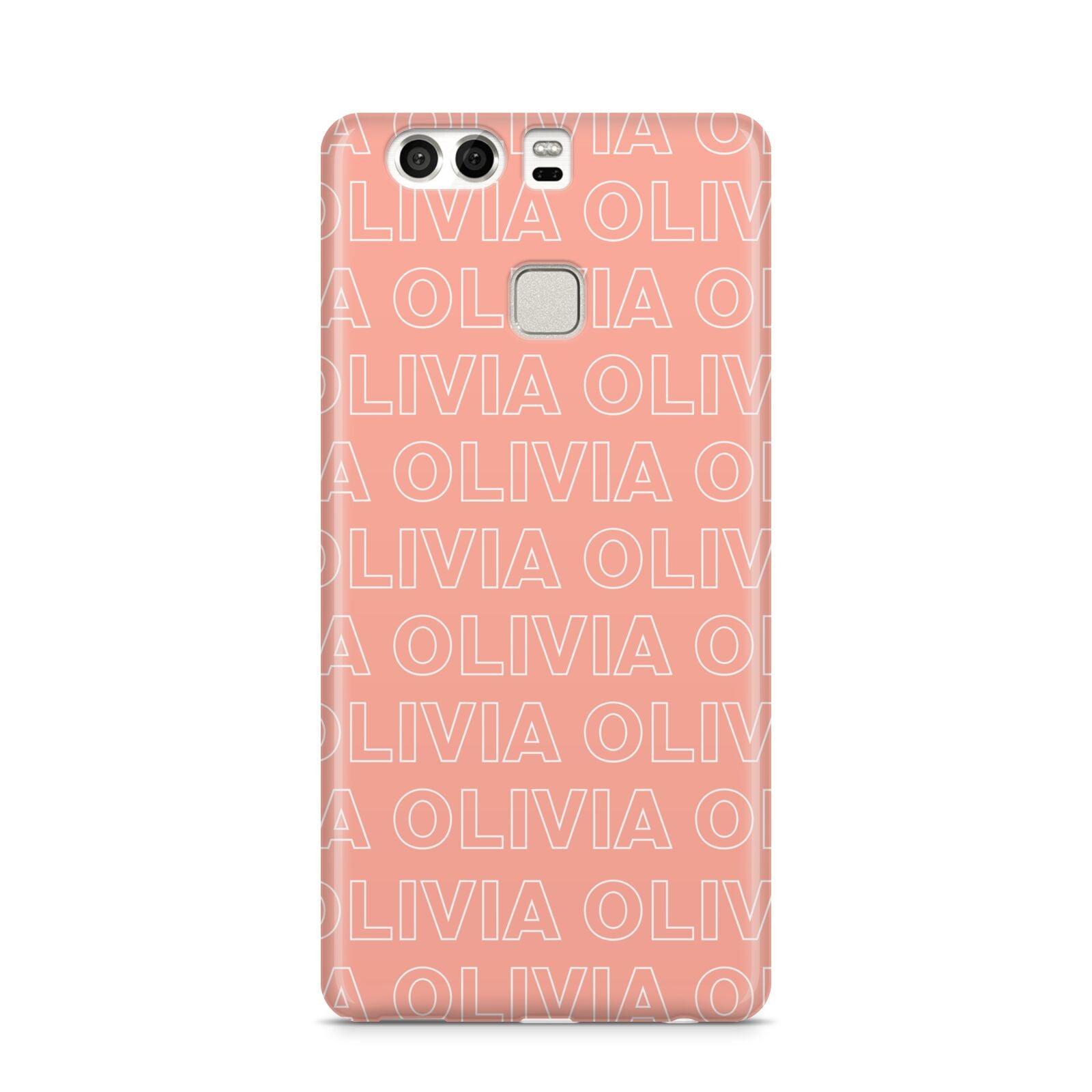 Personalised Peach Name Huawei P9 Case