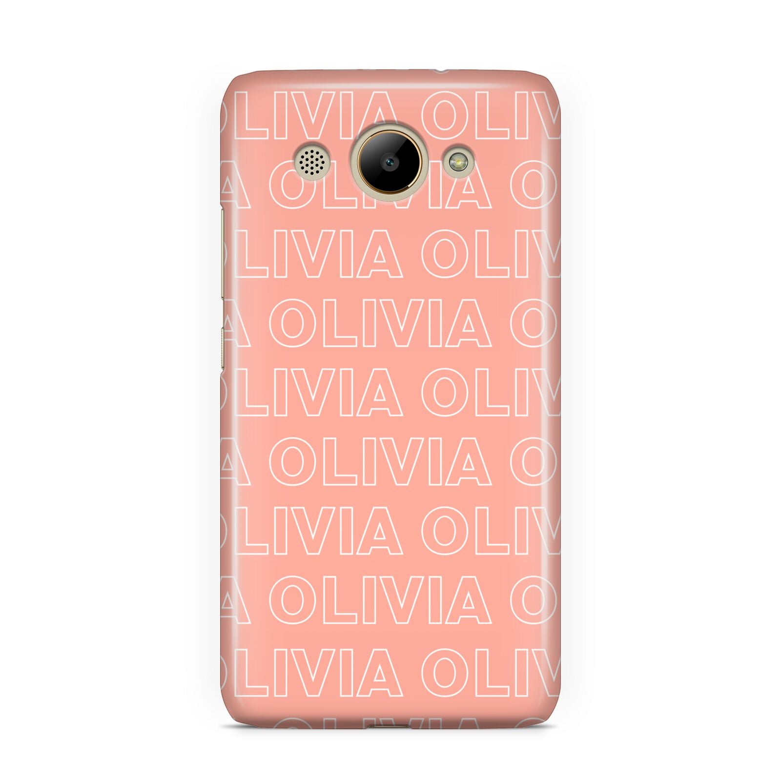 Personalised Peach Name Huawei Y3 2017