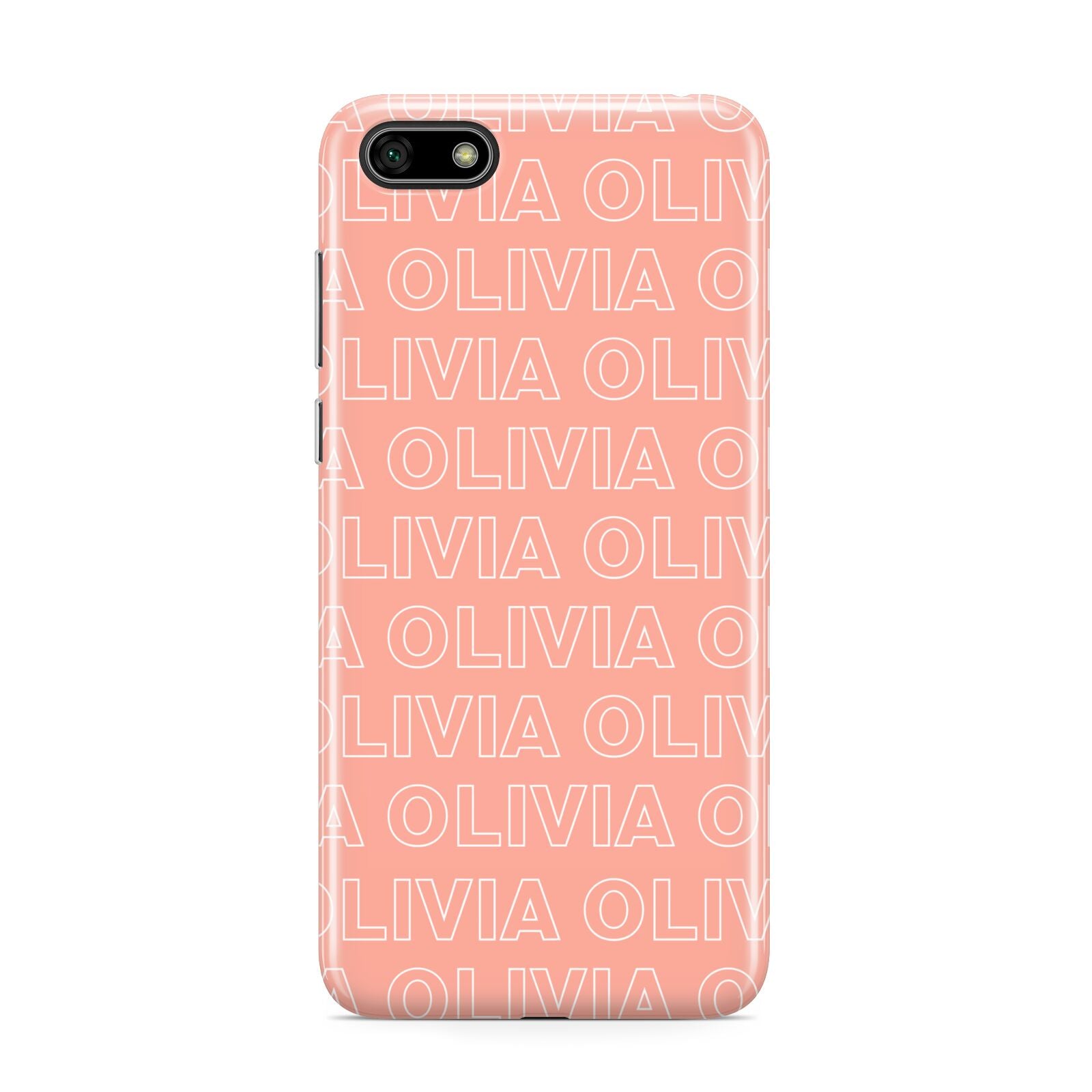 Personalised Peach Name Huawei Y5 Prime 2018 Phone Case