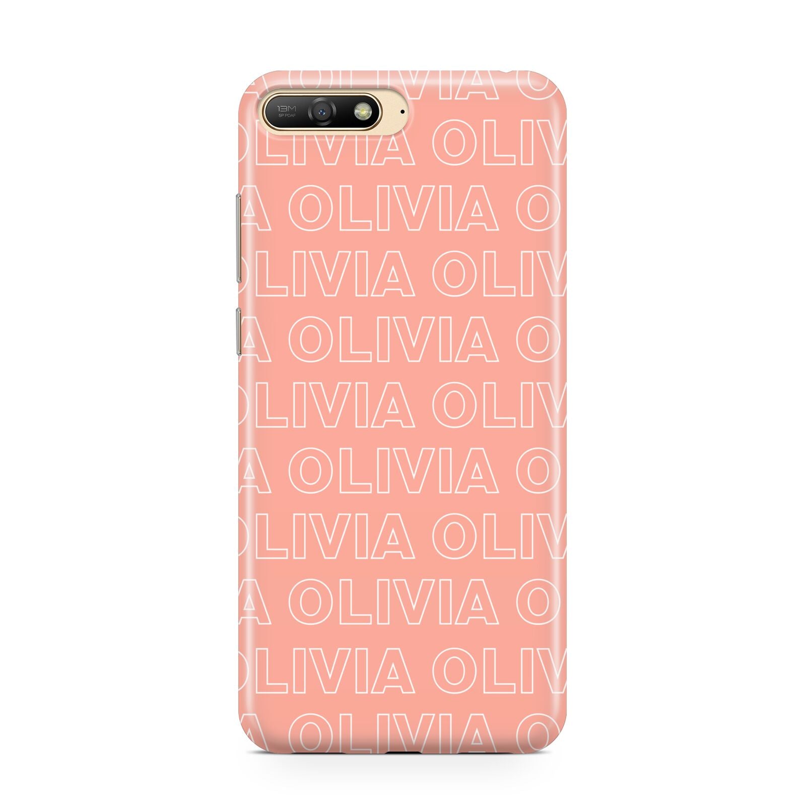 Personalised Peach Name Huawei Y6 2018