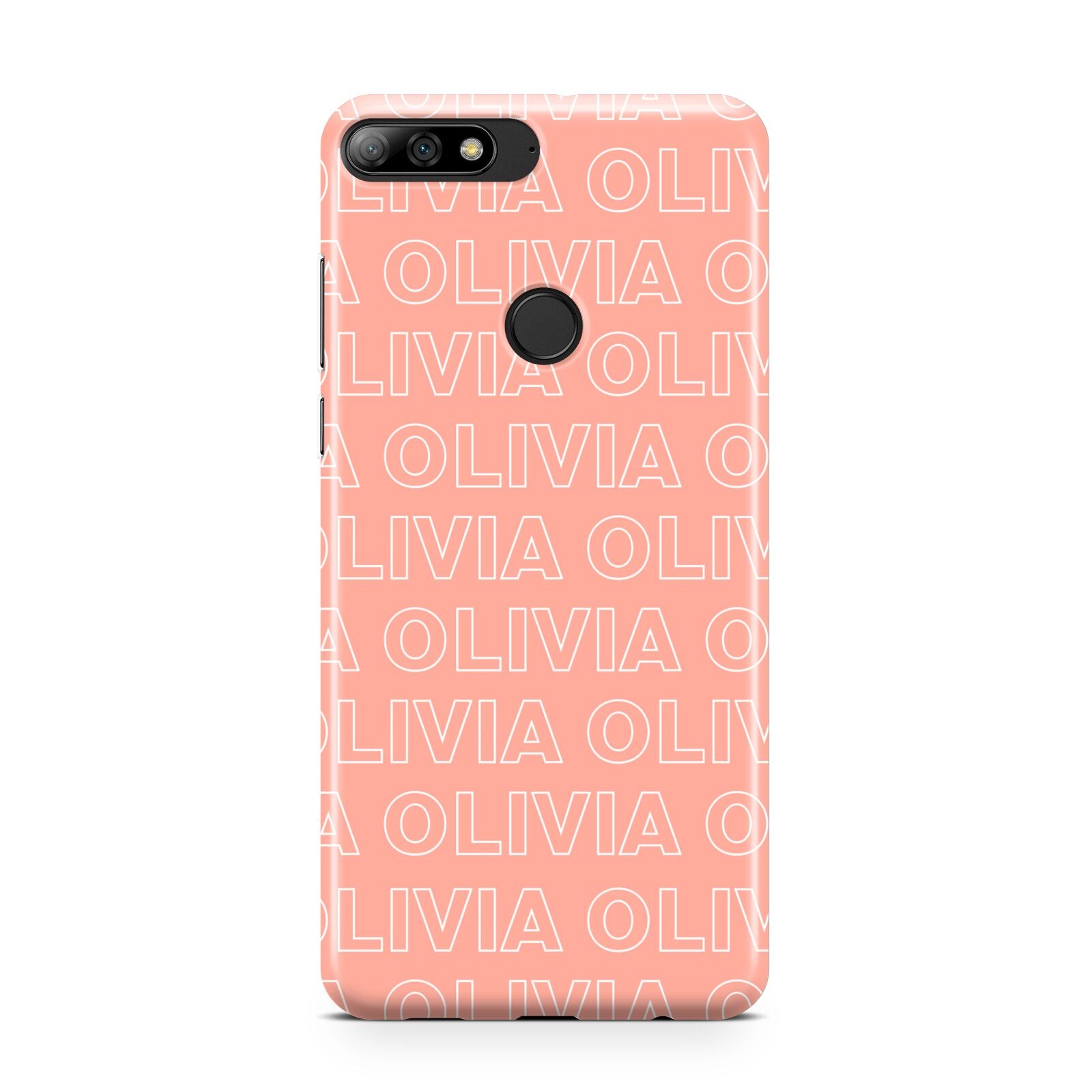 Personalised Peach Name Huawei Y7 2018