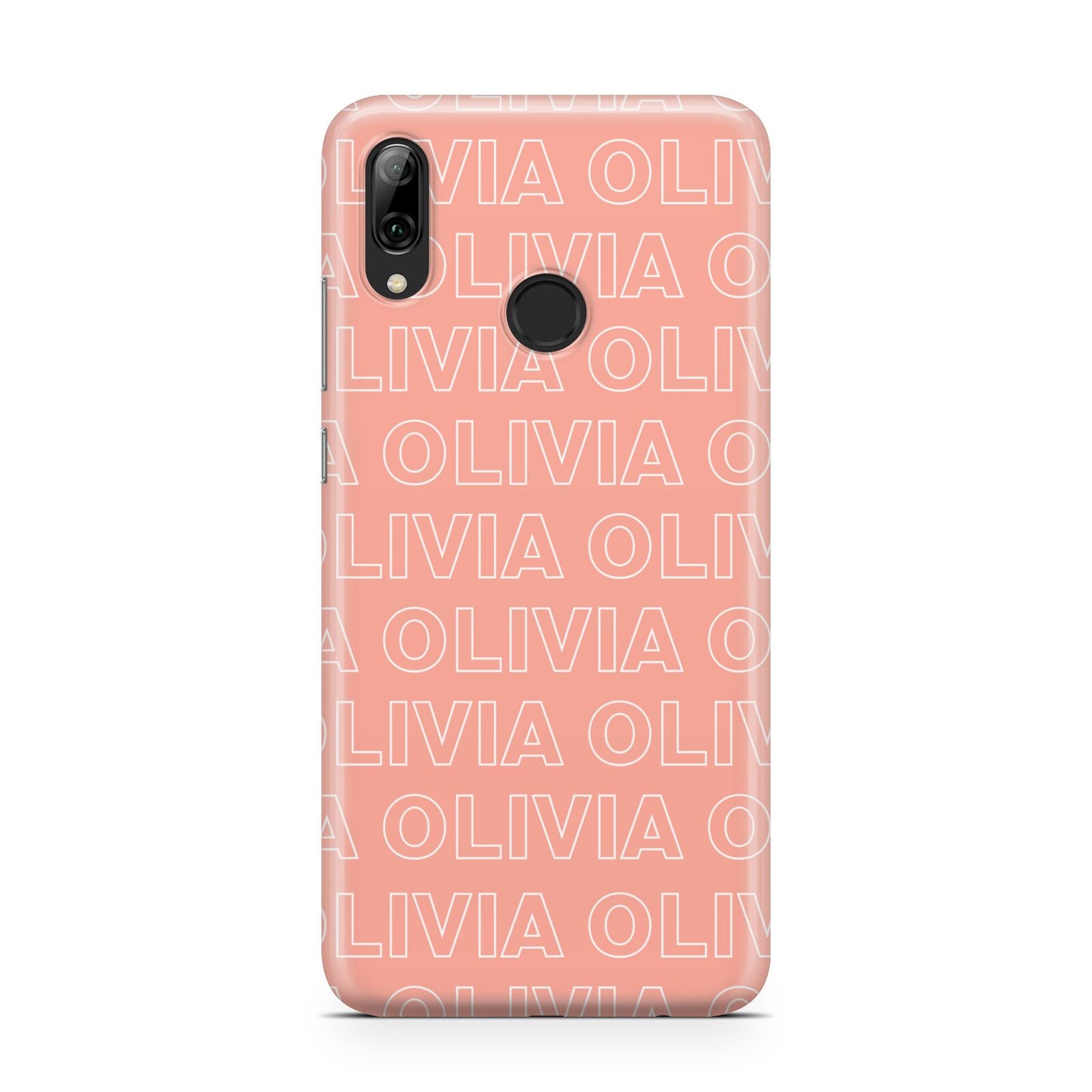 Personalised Peach Name Huawei Y7 2019