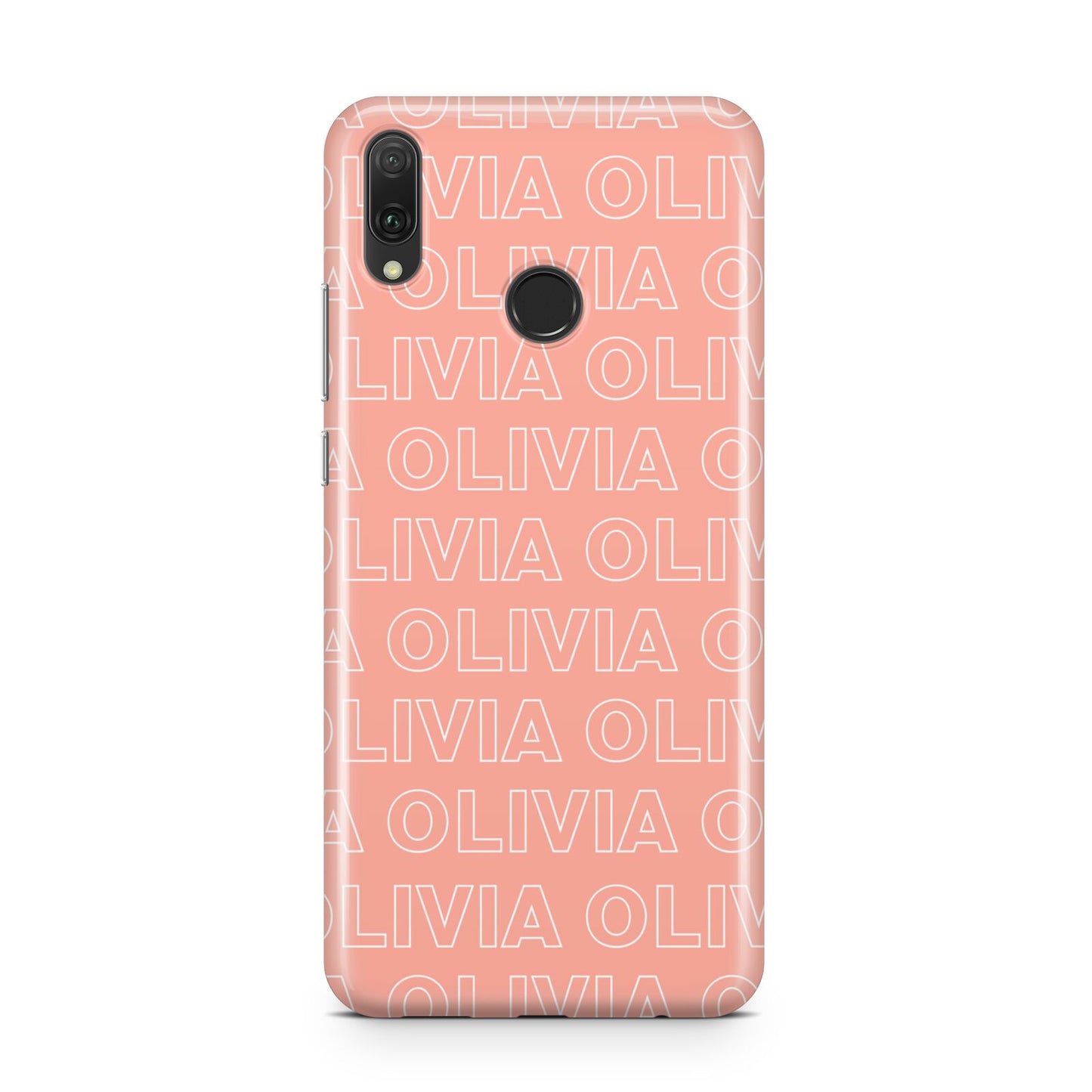 Personalised Peach Name Huawei Y9 2019