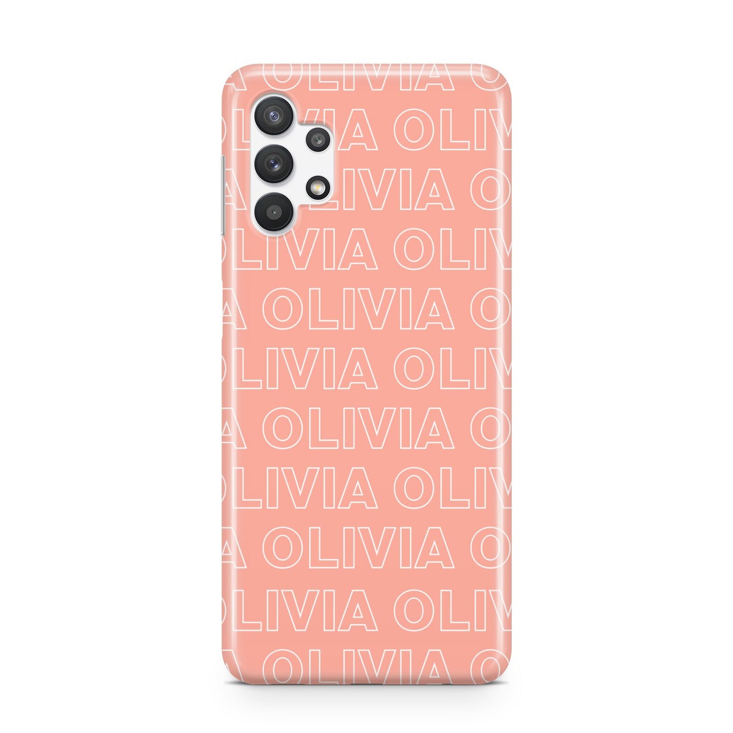 Personalised Peach Name Samsung A32 5G Case