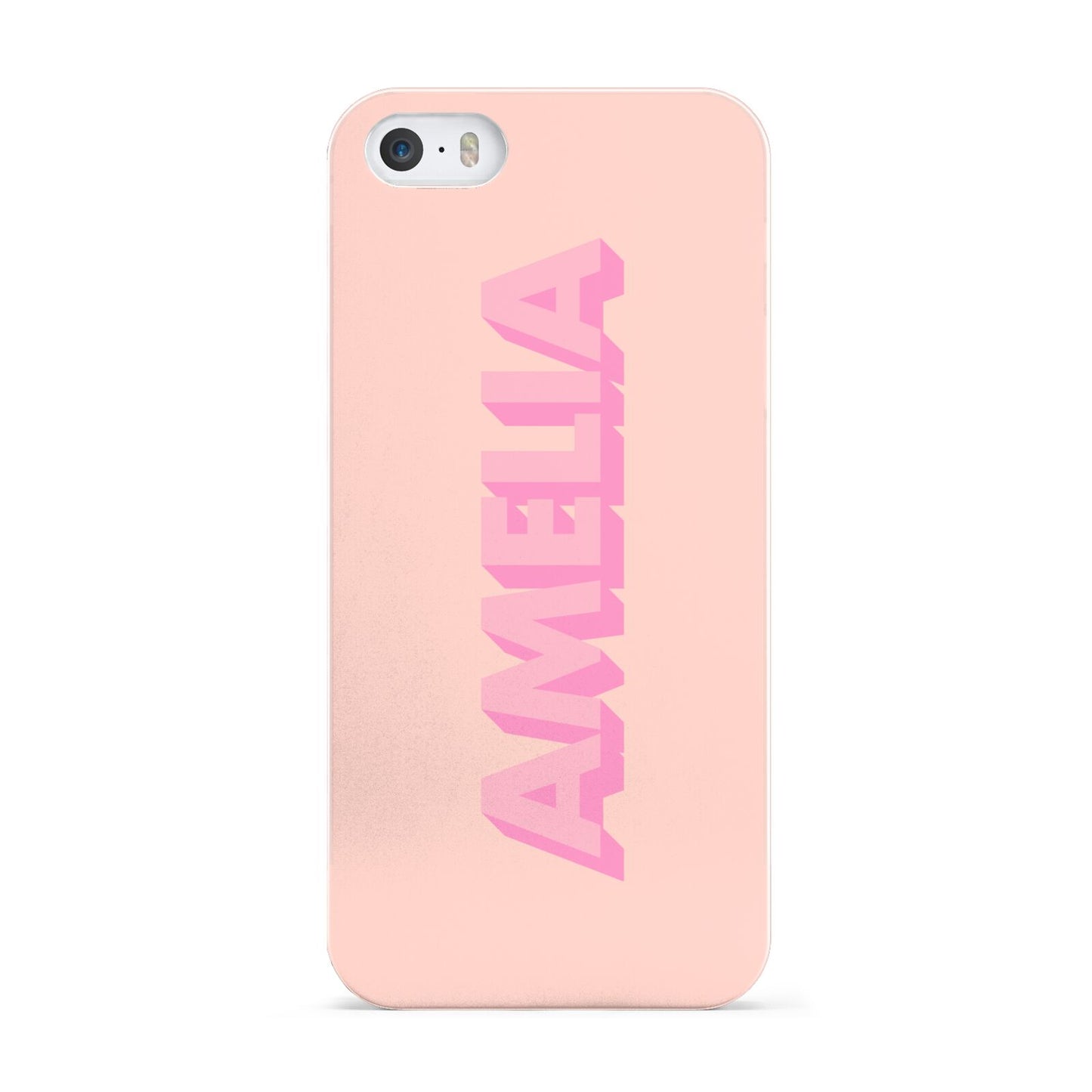 Personalised Peach Pink Name Apple iPhone 5 Case