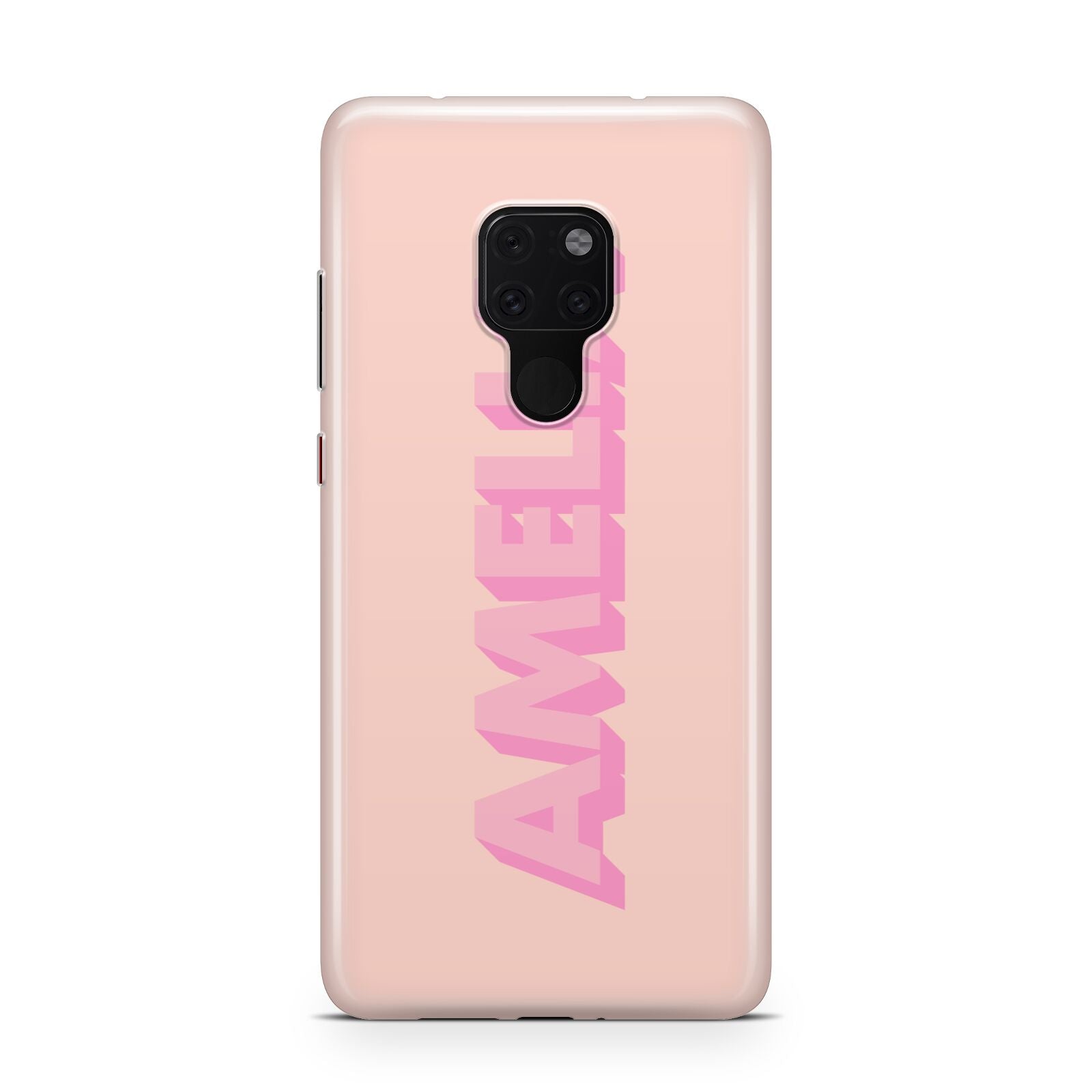 Personalised Peach Pink Name Huawei Mate 20 Phone Case