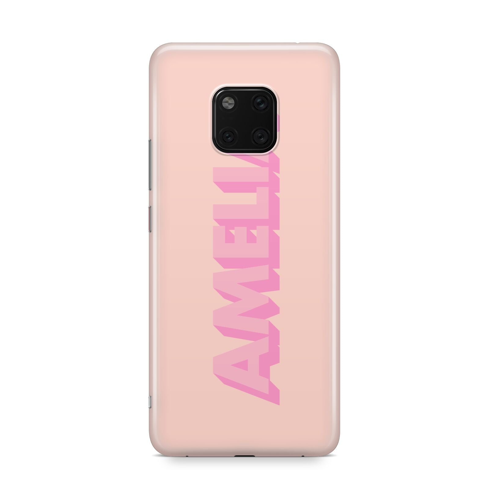 Personalised Peach Pink Name Huawei Mate 20 Pro Phone Case