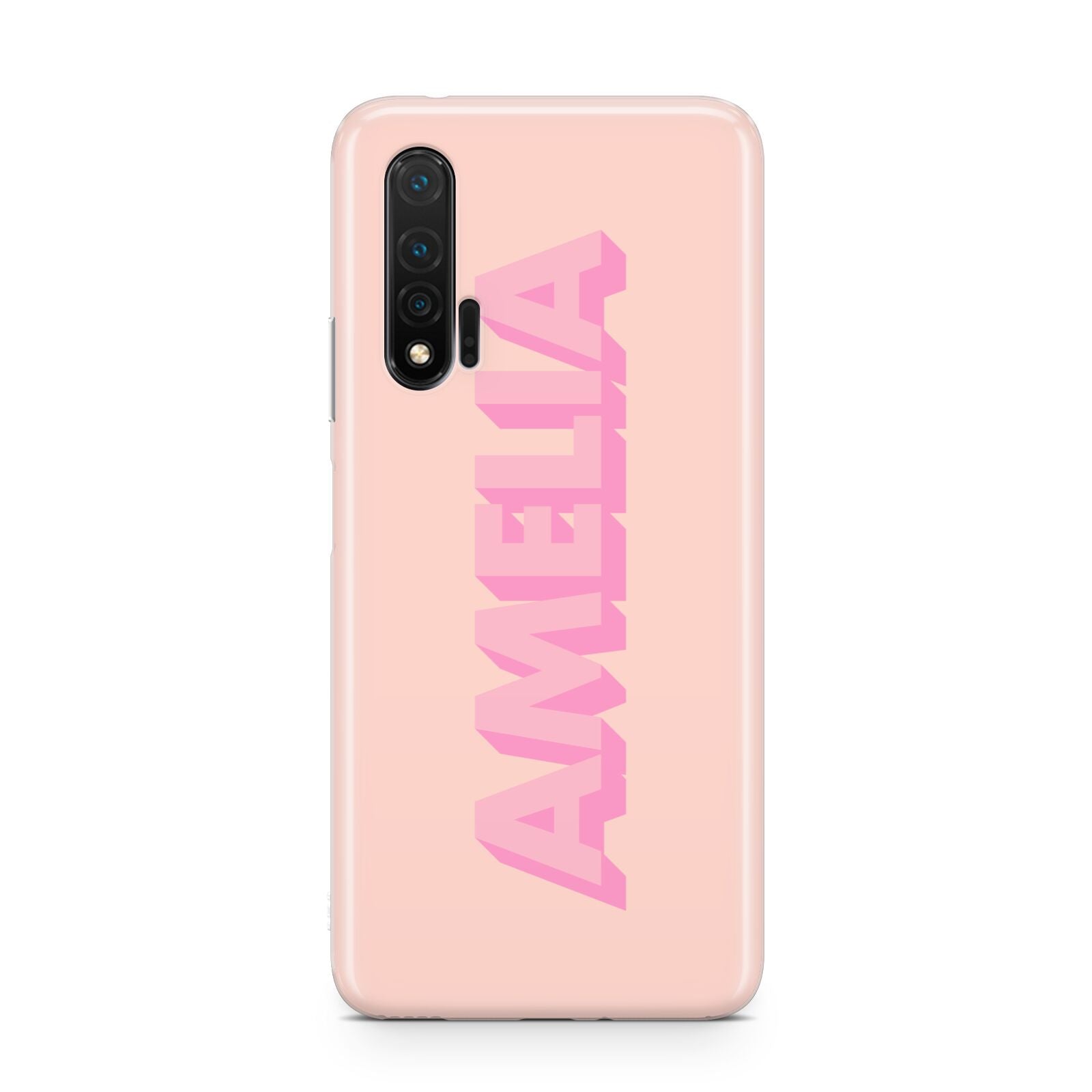 Personalised Peach Pink Name Huawei Nova 6 Phone Case