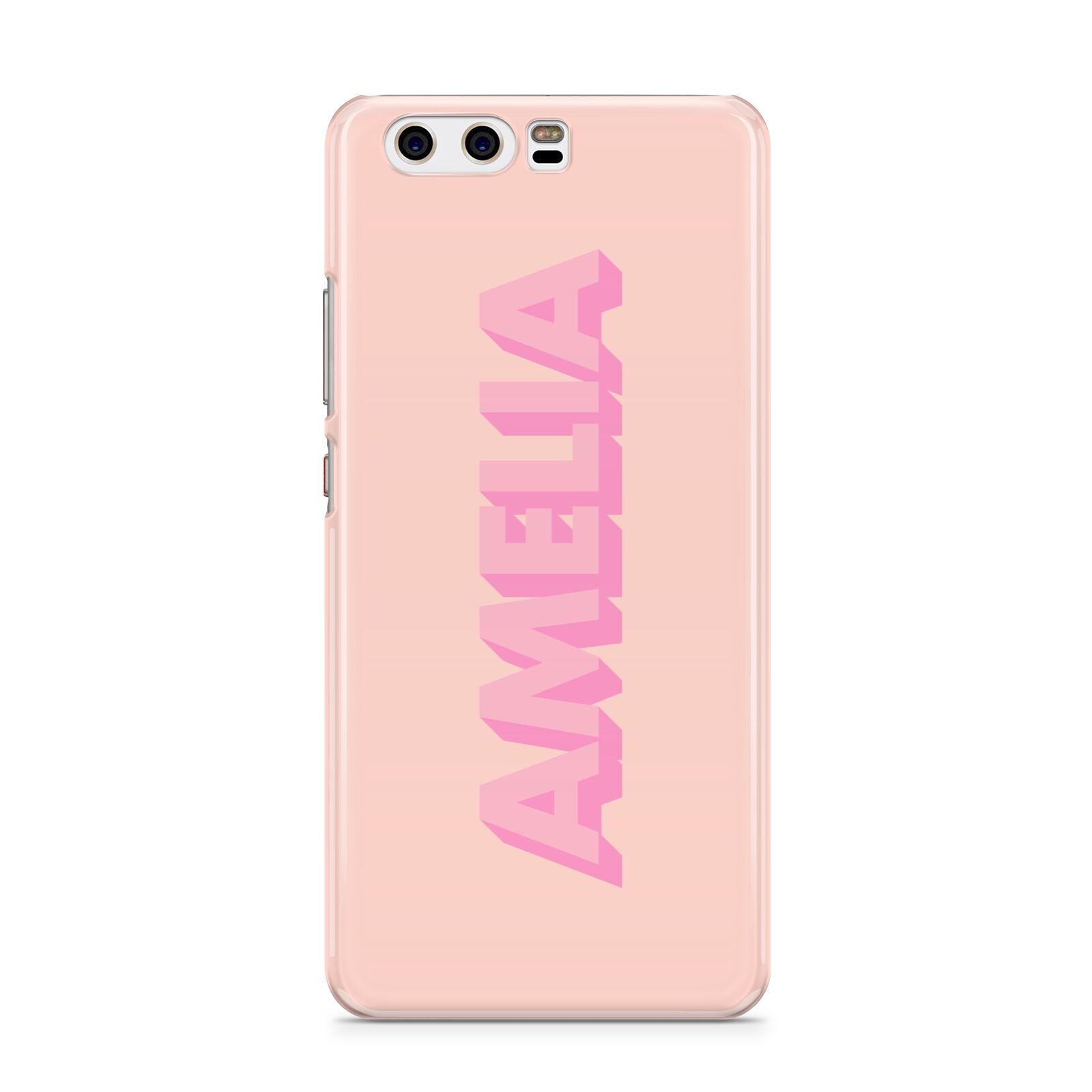 Personalised Peach Pink Name Huawei P10 Phone Case