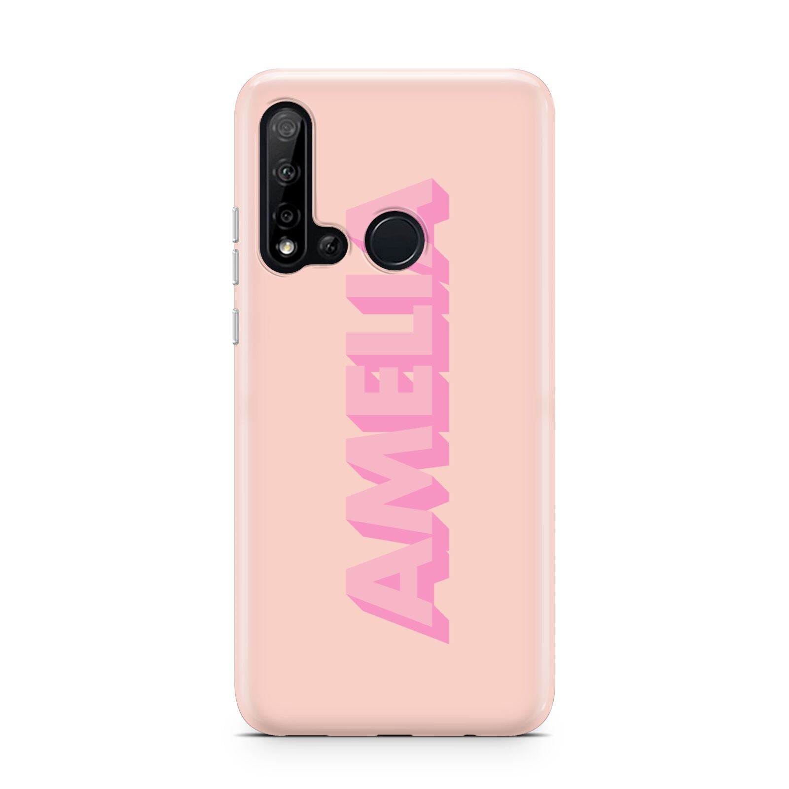 Personalised Peach Pink Name Huawei P20 Lite 5G Phone Case