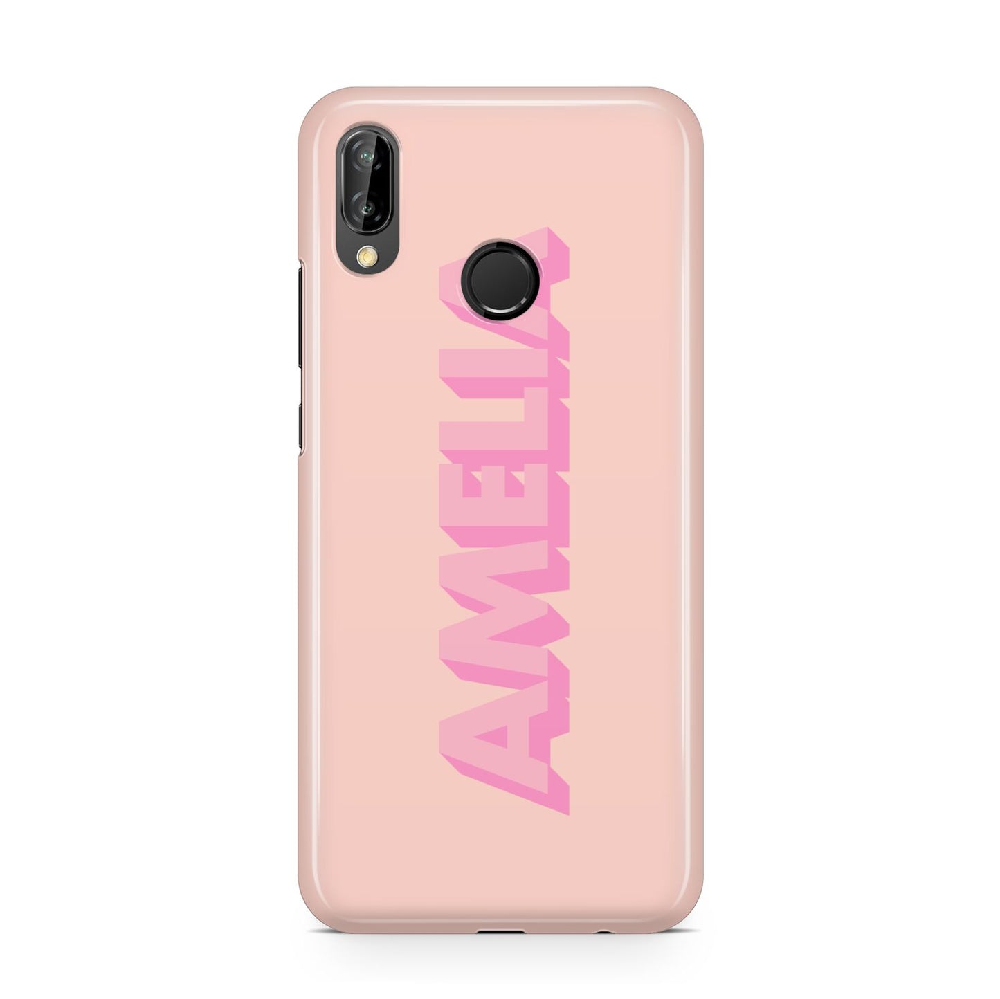 Personalised Peach Pink Name Huawei P20 Lite Phone Case