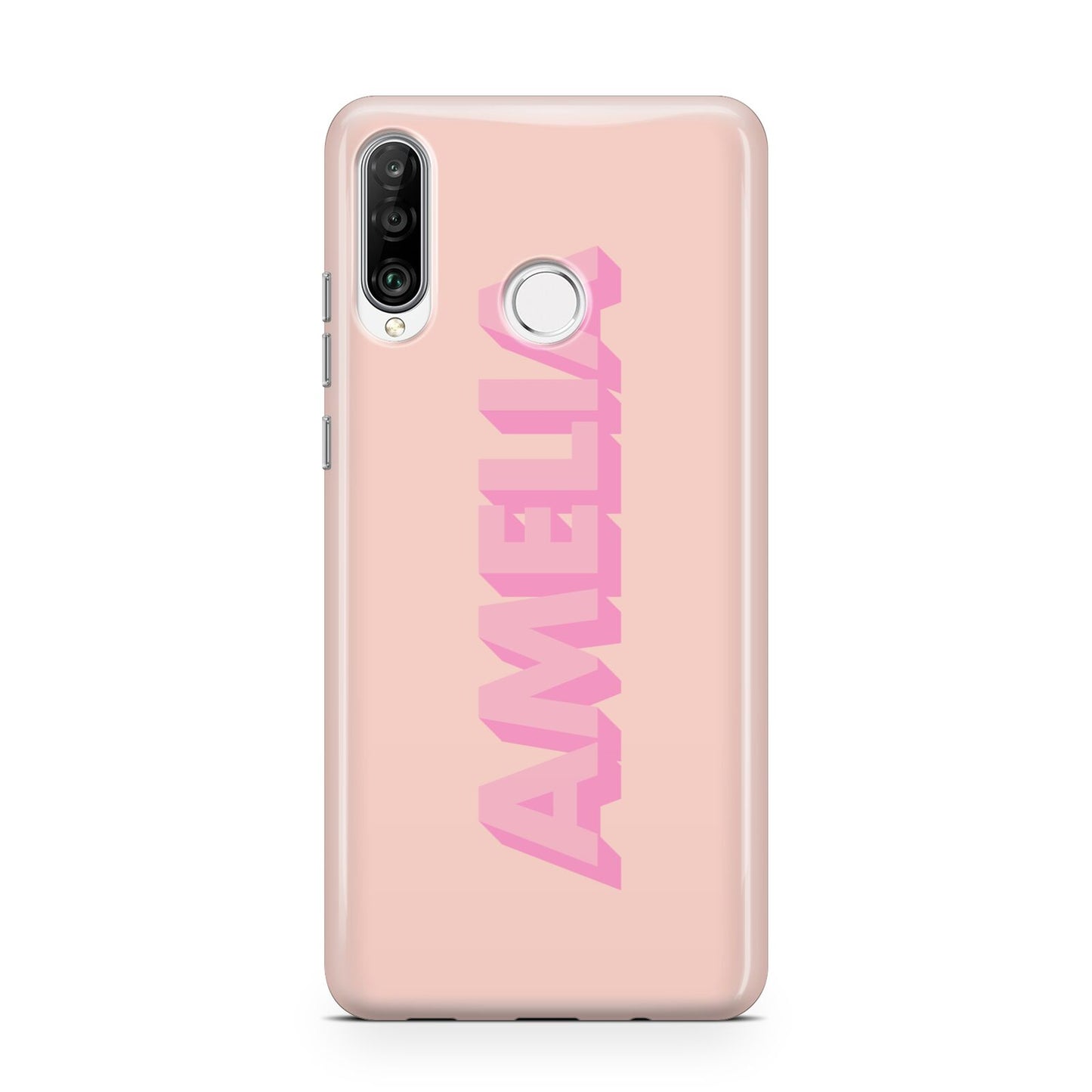 Personalised Peach Pink Name Huawei P30 Lite Phone Case