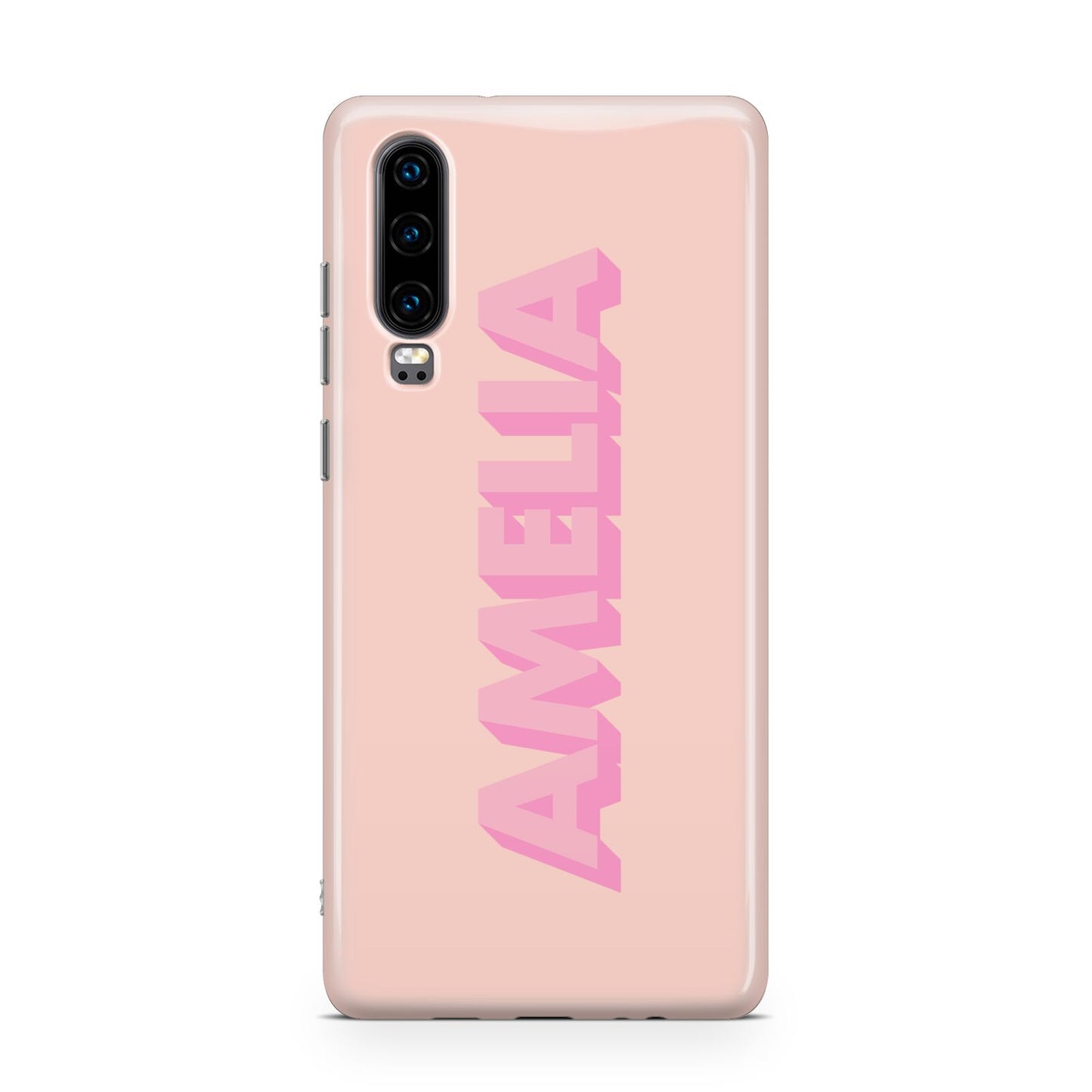 Personalised Peach Pink Name Huawei P30 Phone Case