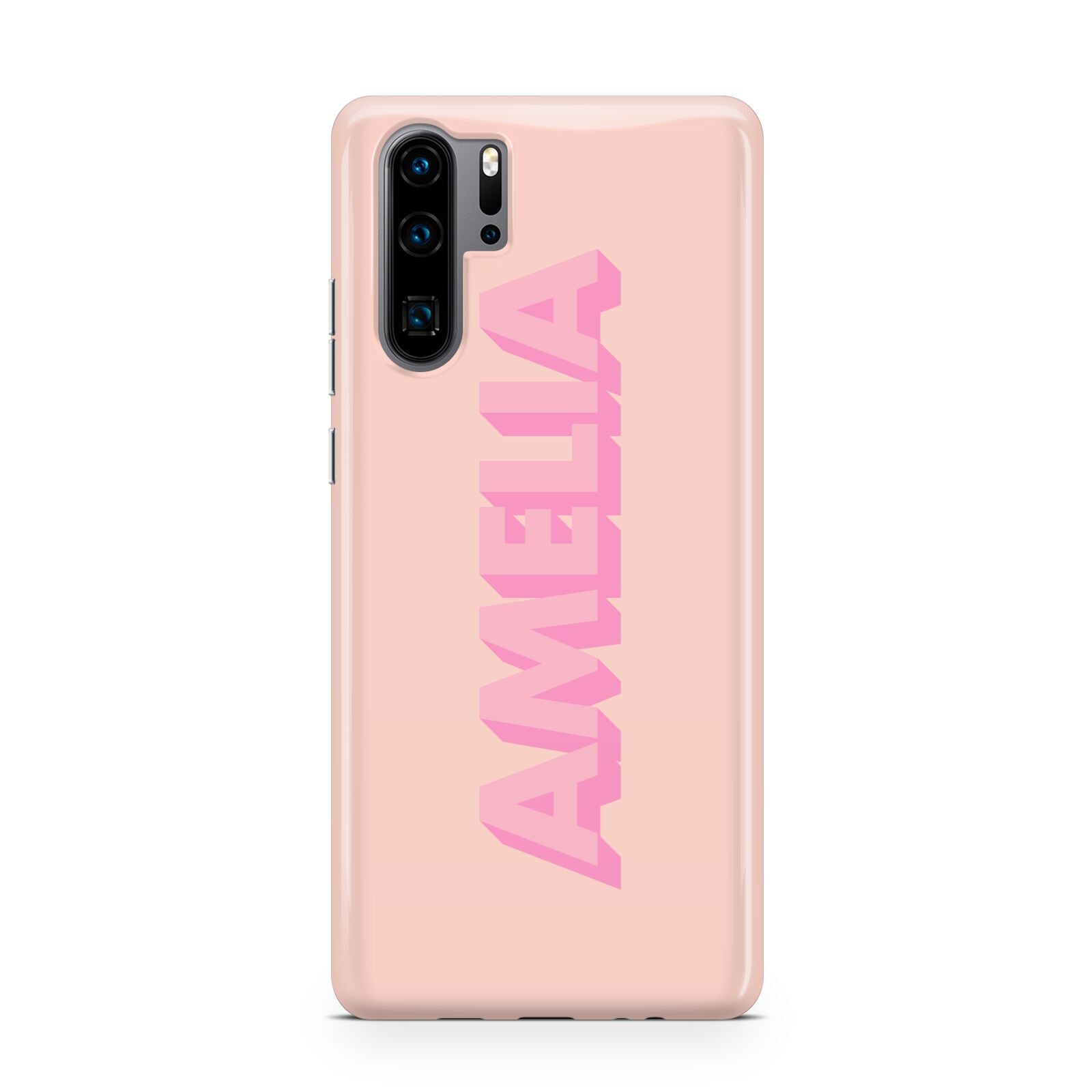 Personalised Peach Pink Name Huawei P30 Pro Phone Case