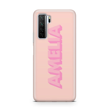 Personalised Peach Pink Name Huawei P40 Lite 5G Phone Case