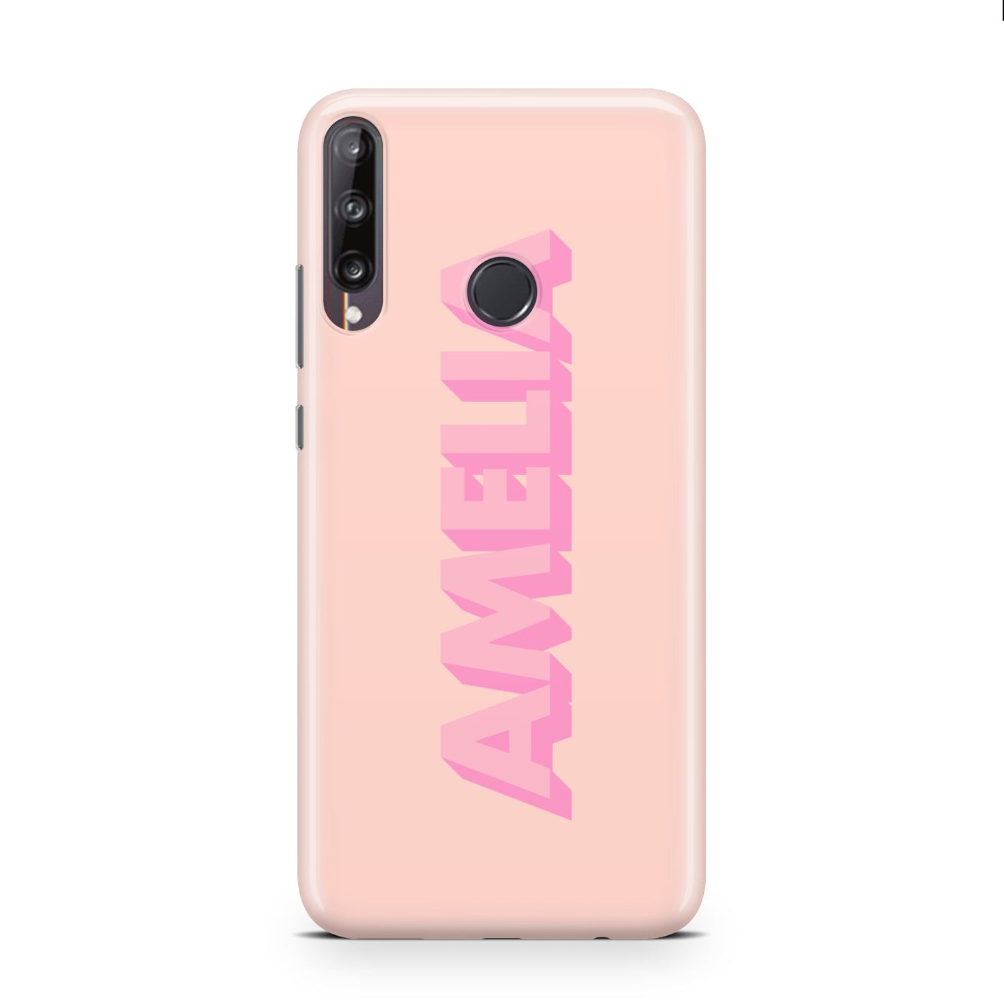 Personalised Peach Pink Name Huawei P40 Lite E Phone Case