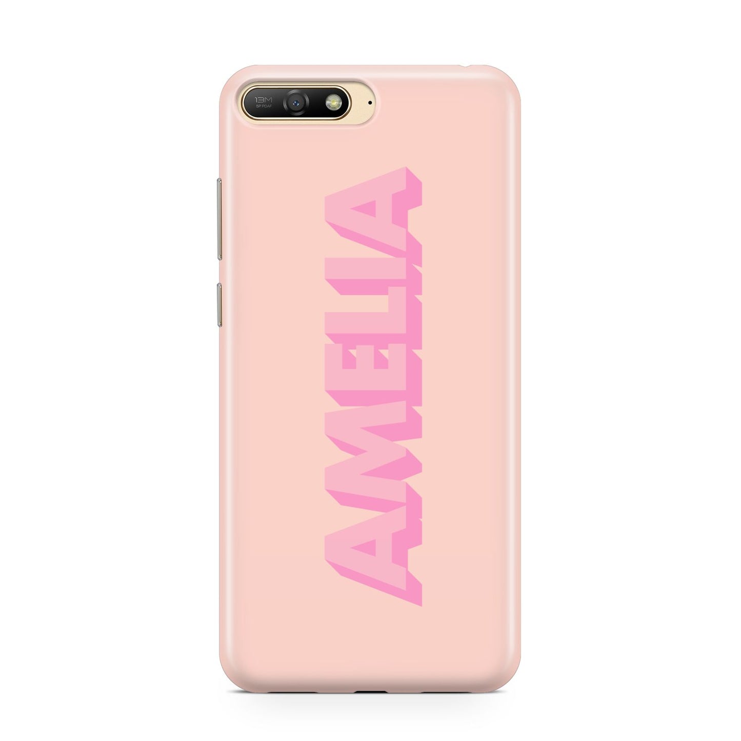 Personalised Peach Pink Name Huawei Y6 2018