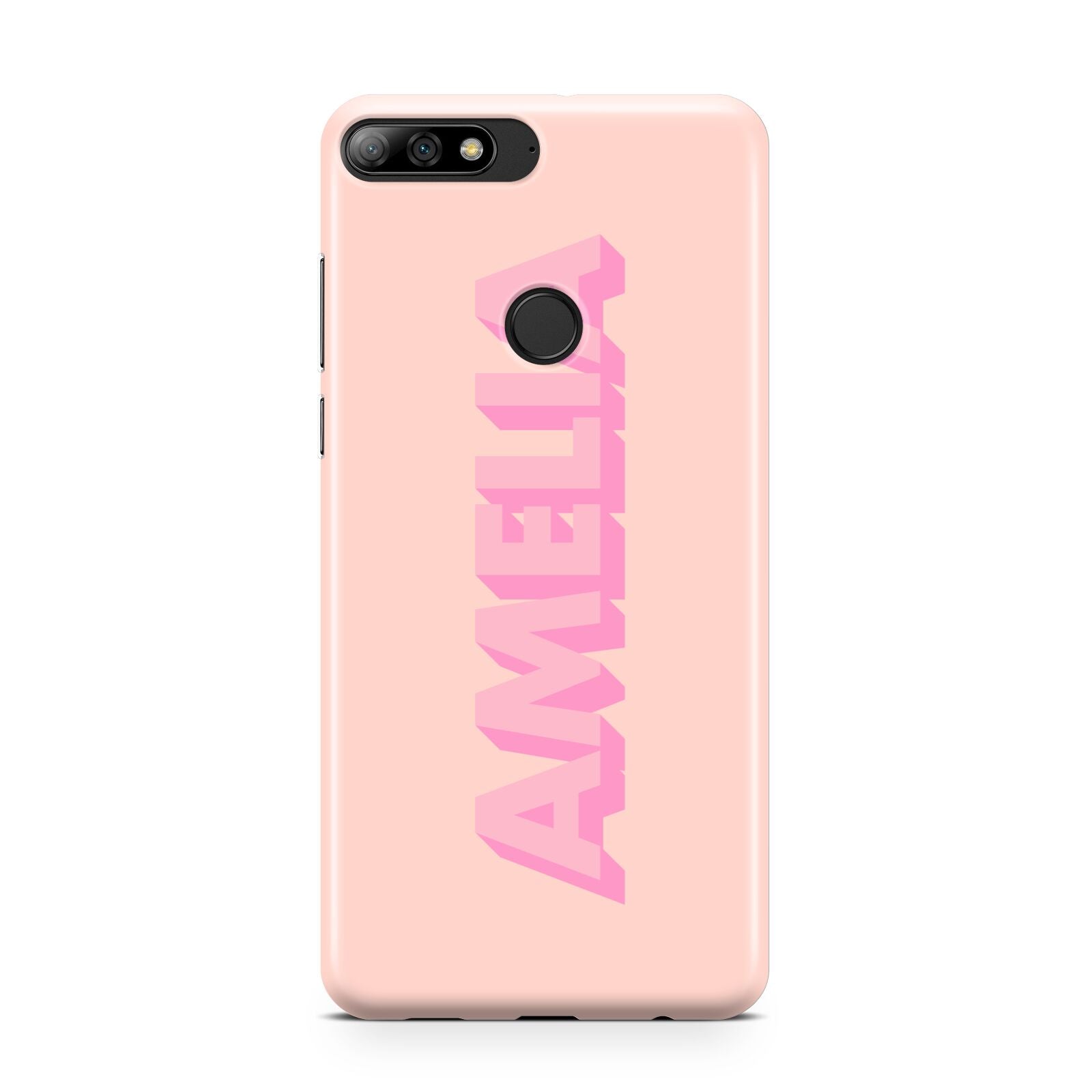 Personalised Peach Pink Name Huawei Y7 2018