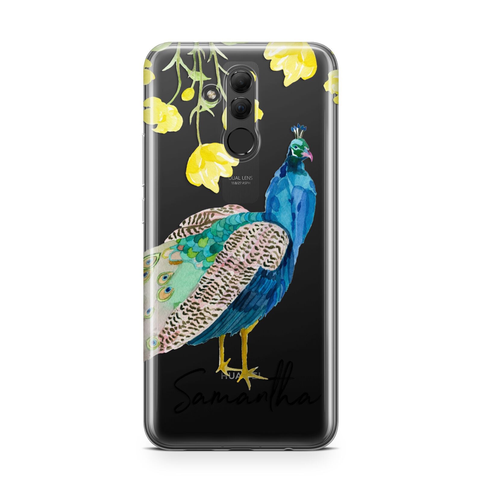 Personalised Peacock Huawei Mate 20 Lite