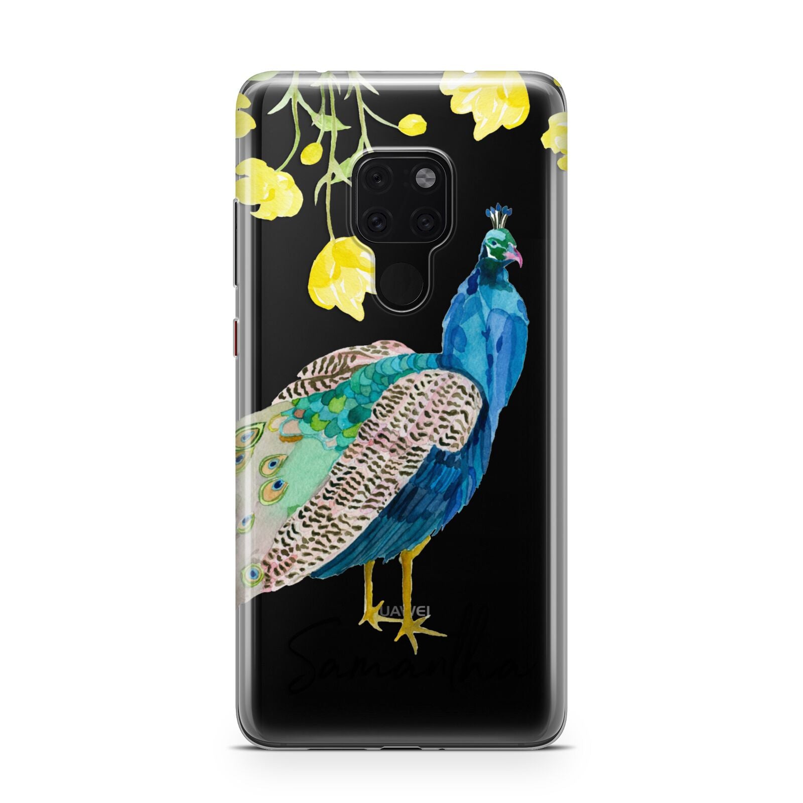 Personalised Peacock Huawei Mate 20 Phone Case