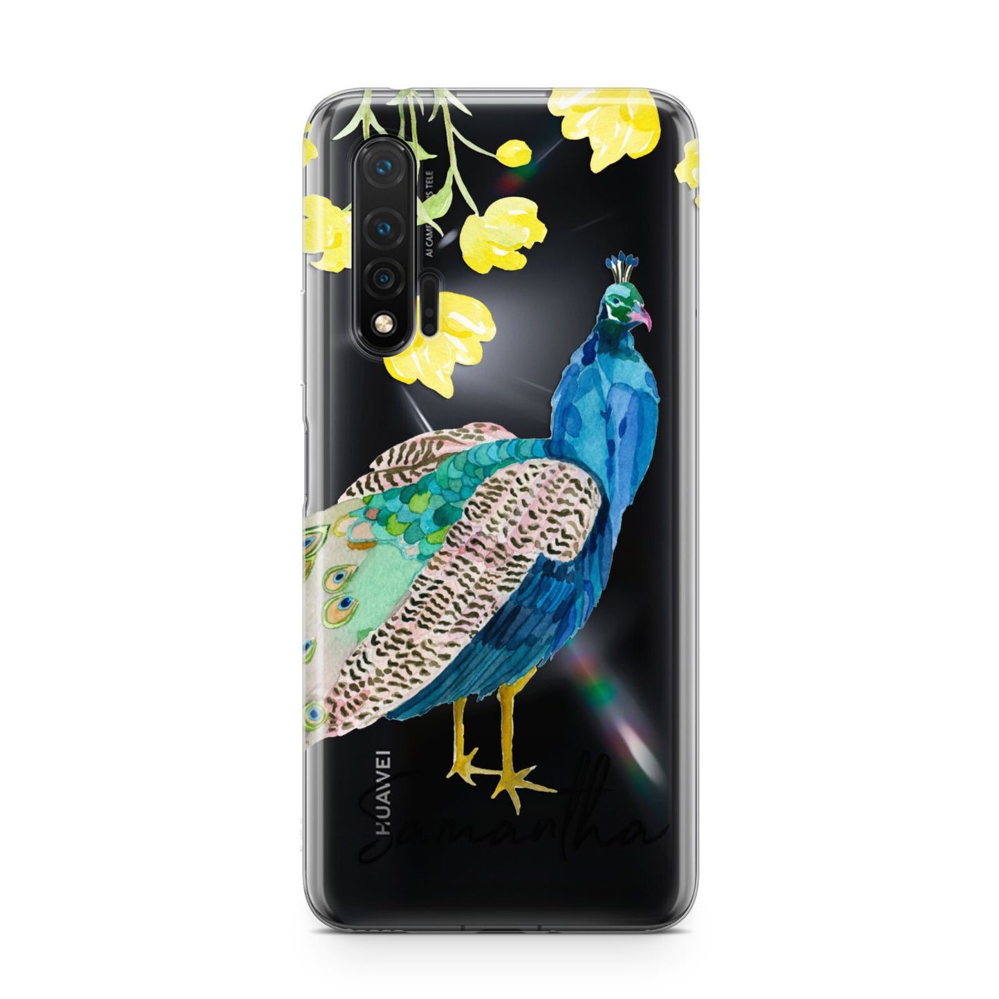 Personalised Peacock Huawei Nova 6 Phone Case