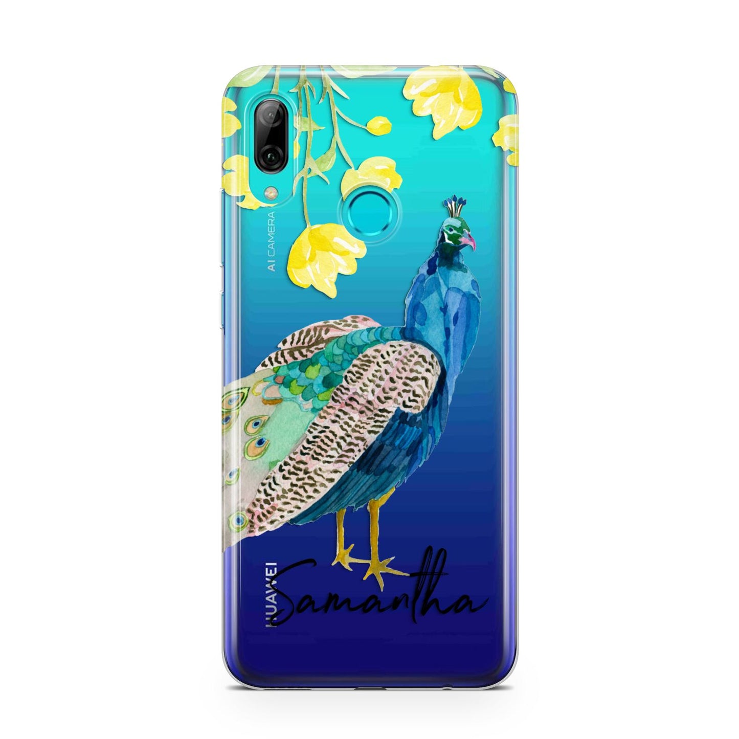 Personalised Peacock Huawei P Smart 2019 Case