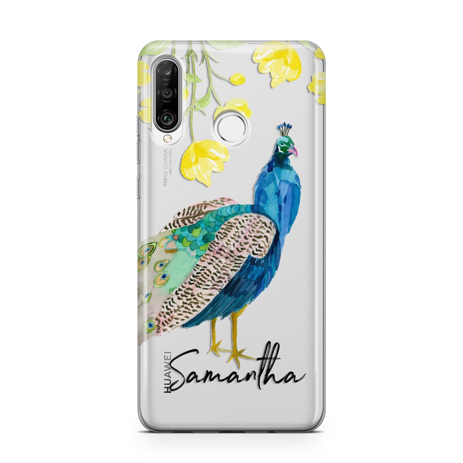 Personalised Peacock Huawei P30 Lite Phone Case