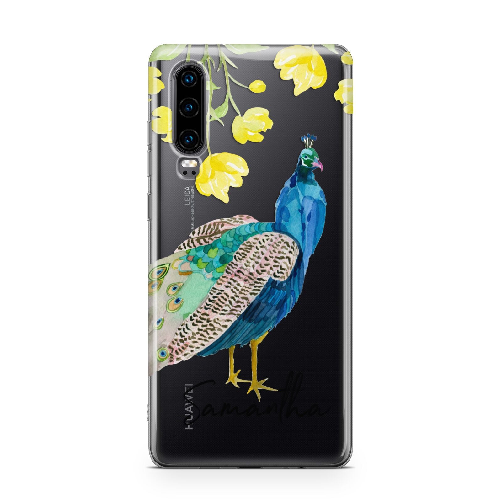 Personalised Peacock Huawei P30 Phone Case