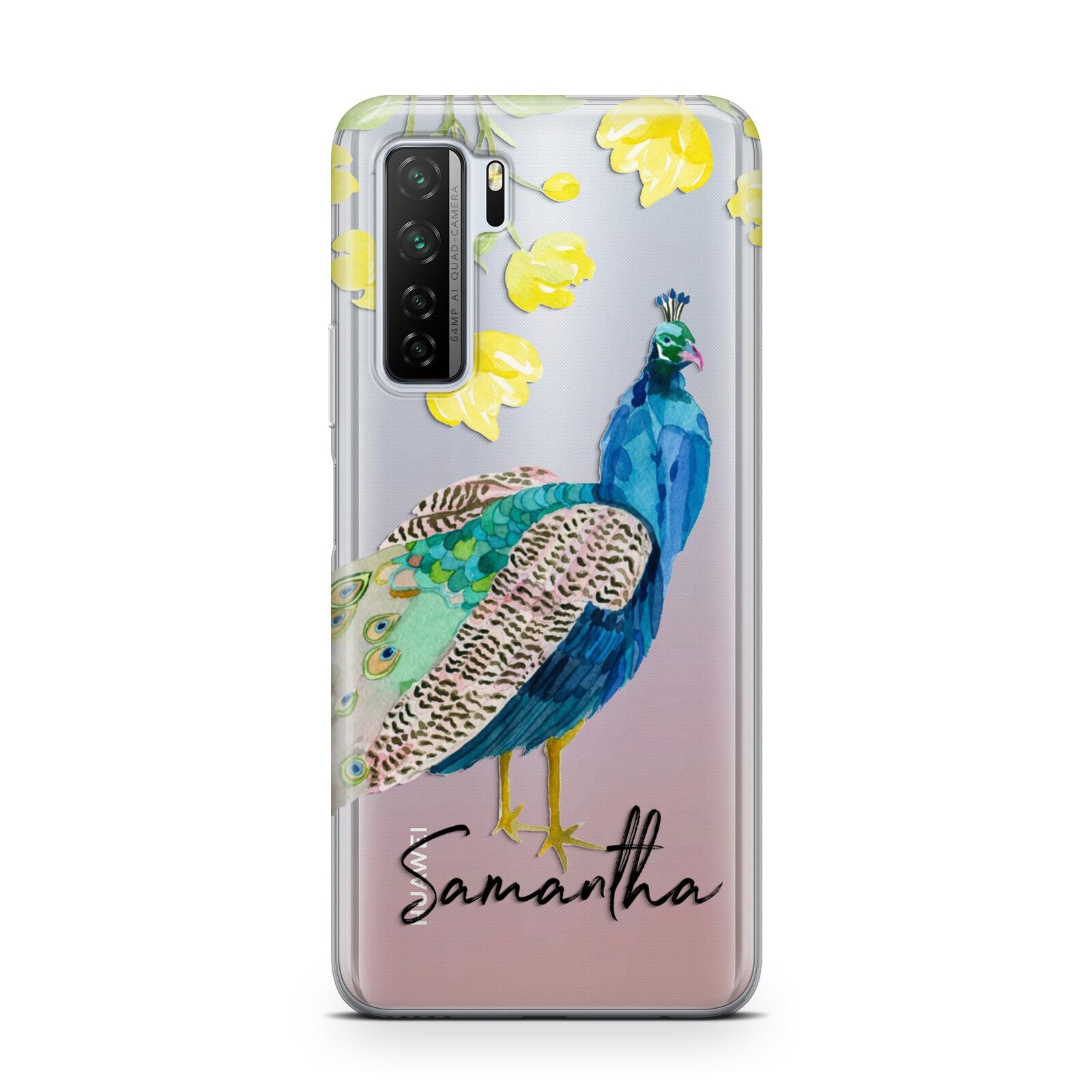 Personalised Peacock Huawei P40 Lite 5G Phone Case