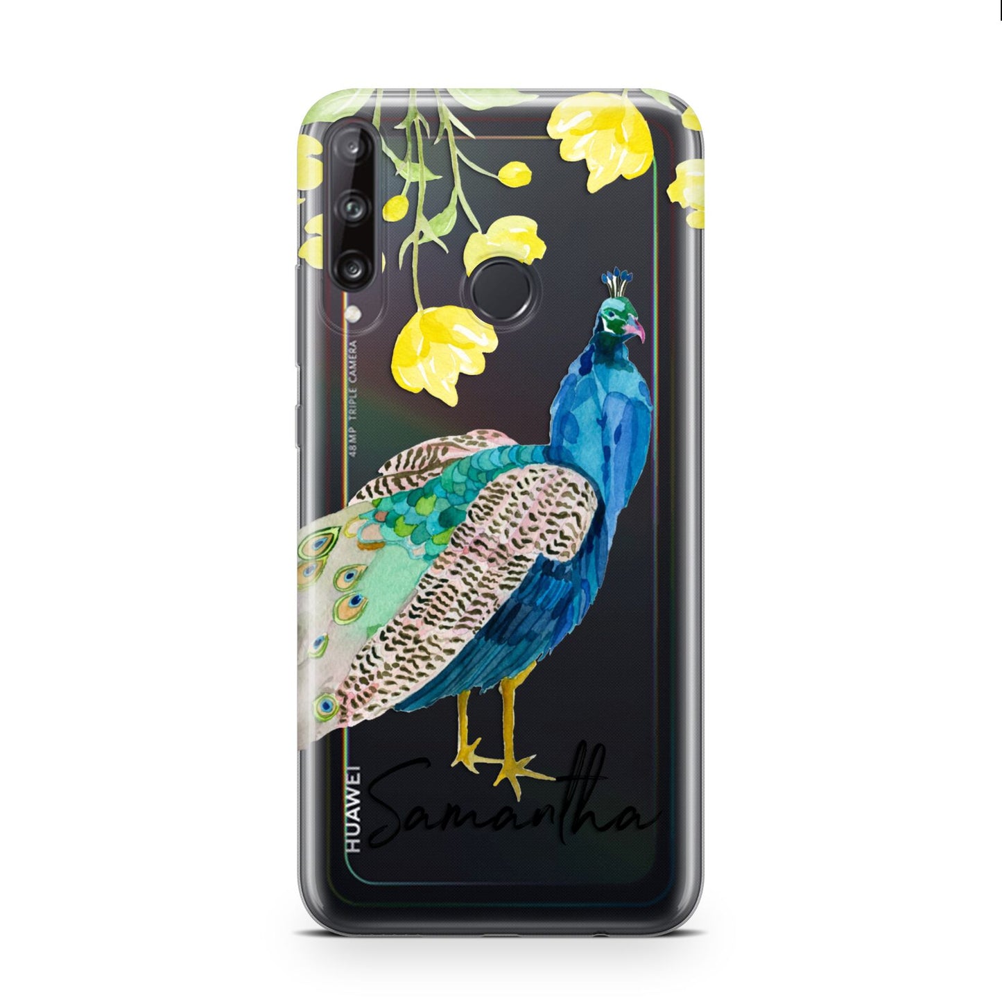 Personalised Peacock Huawei P40 Lite E Phone Case