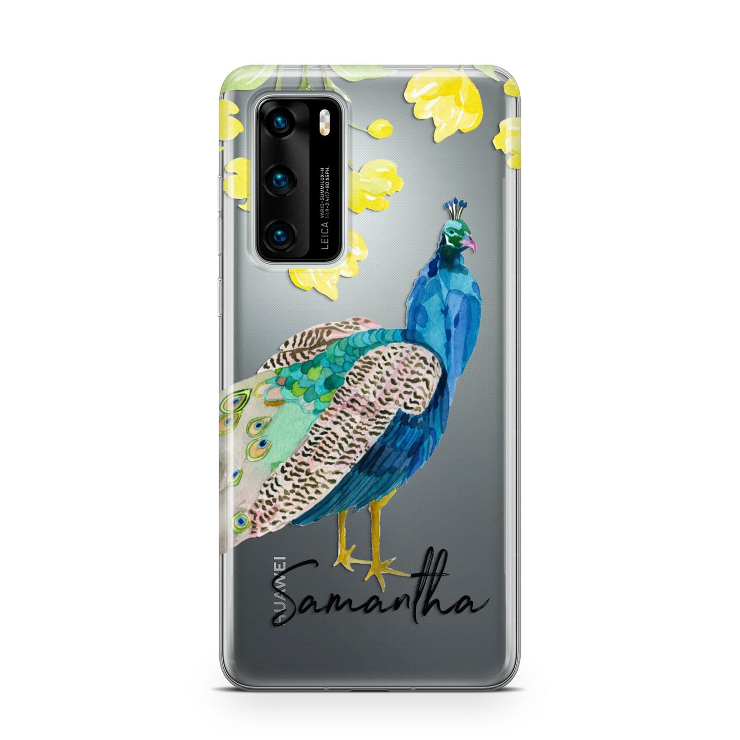 Personalised Peacock Huawei P40 Phone Case