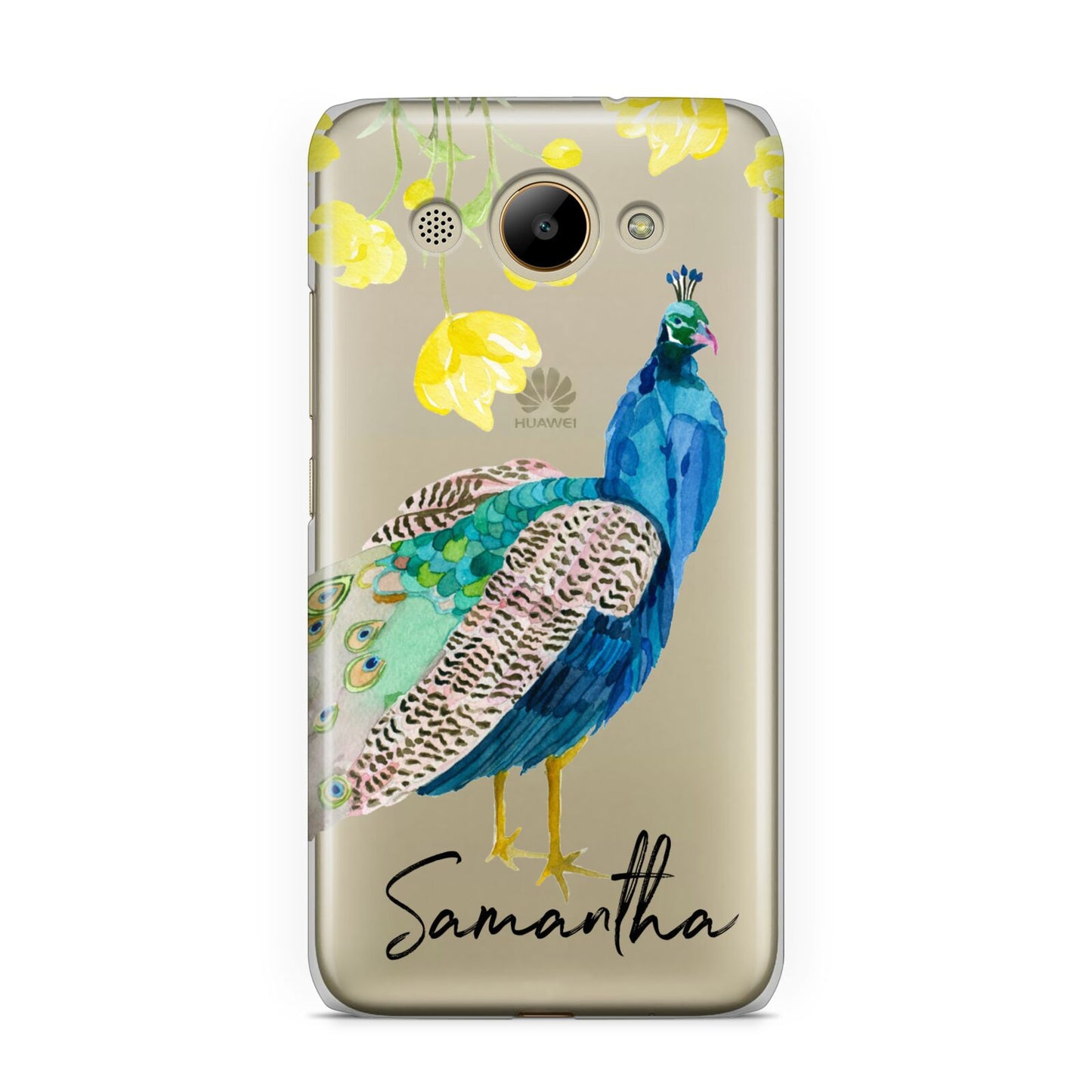 Personalised Peacock Huawei Y3 2017