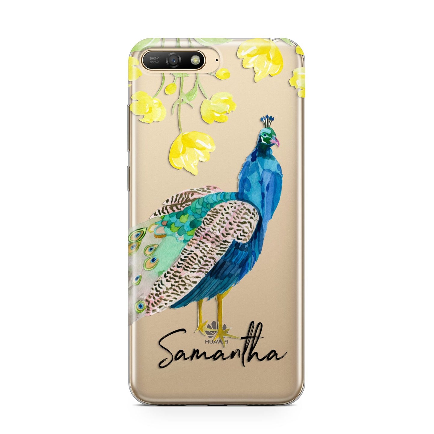 Personalised Peacock Huawei Y6 2018