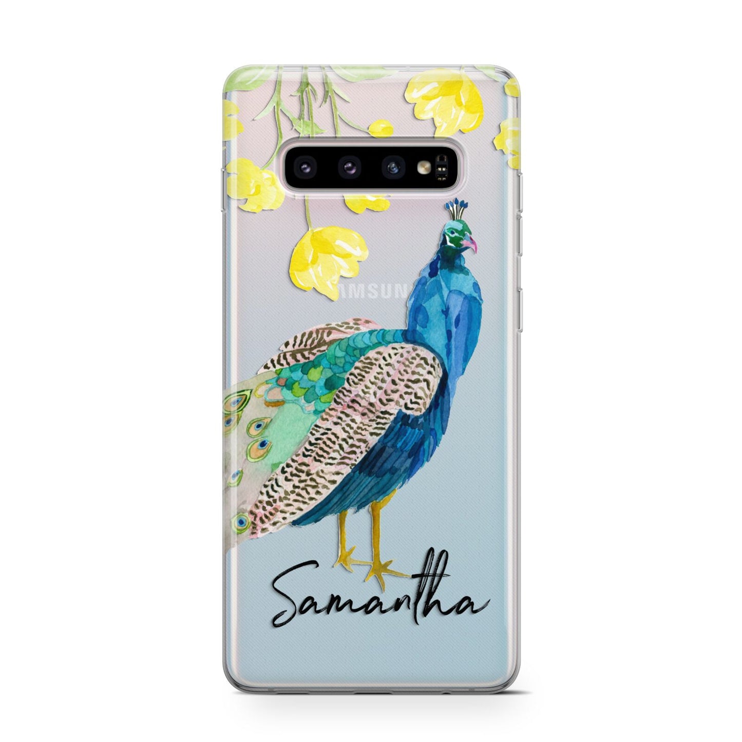 Personalised Peacock Protective Samsung Galaxy Case