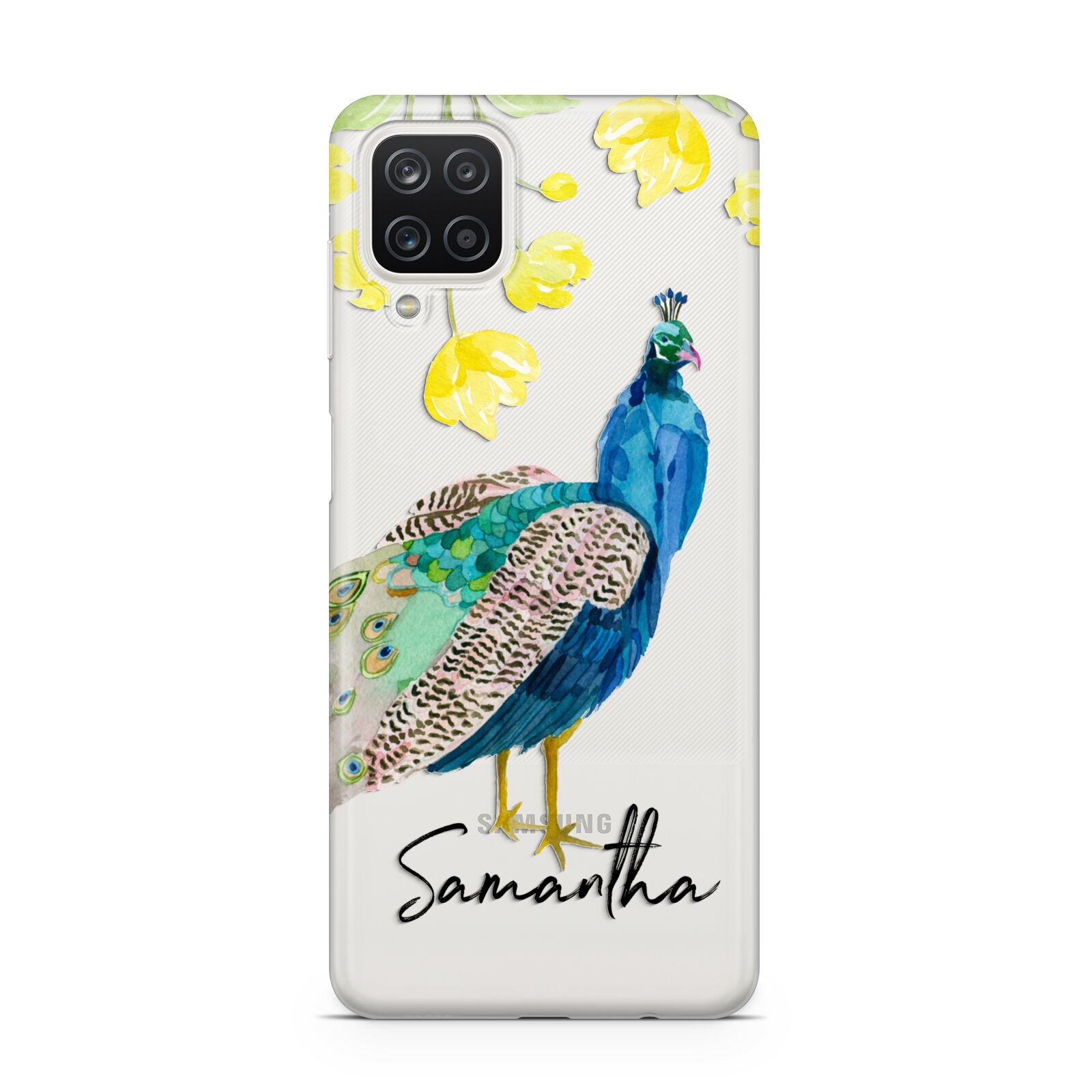 Personalised Peacock Samsung A12 Case