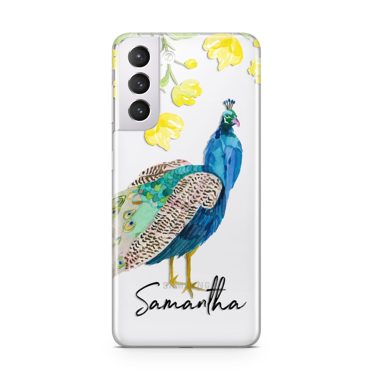 Personalised Peacock Samsung S21 Case