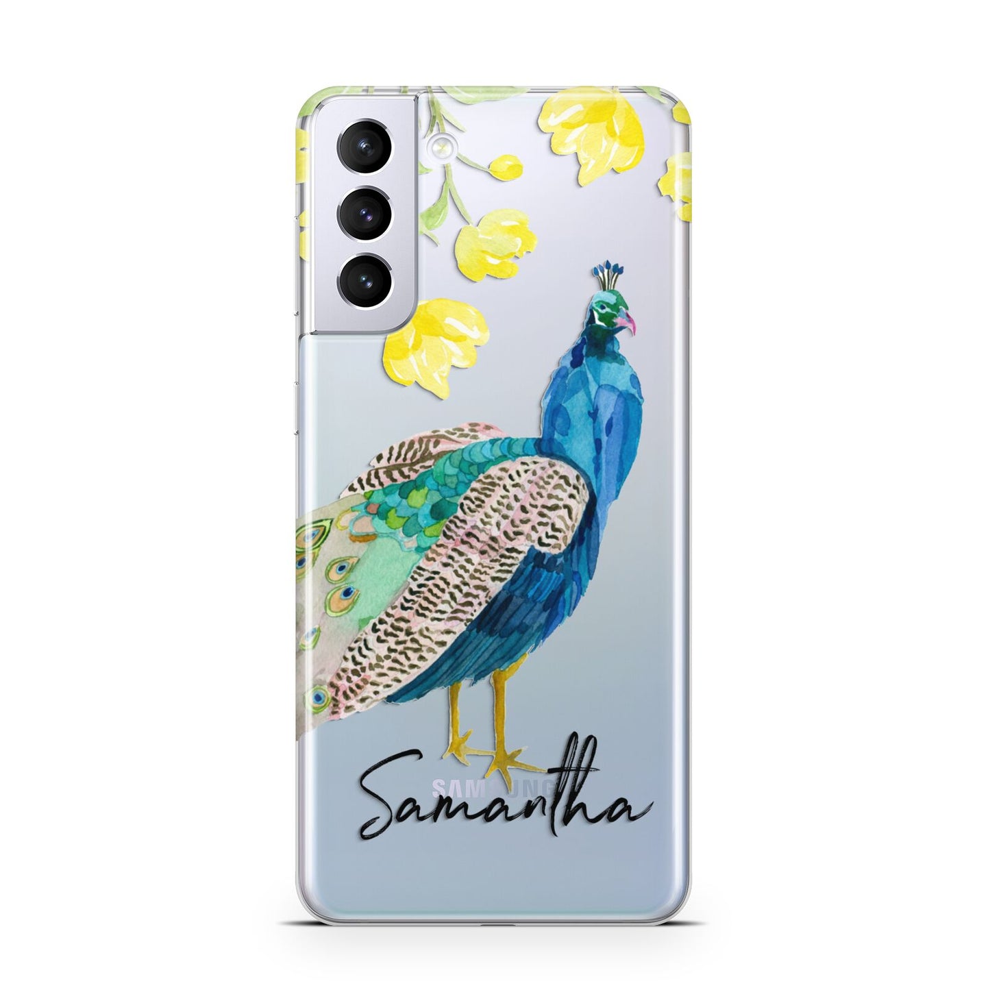 Personalised Peacock Samsung S21 Plus Case