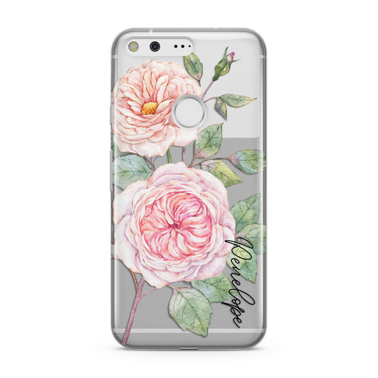 Personalised Peonies Google Pixel Case